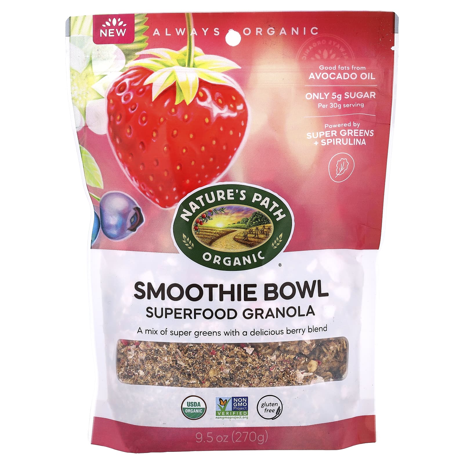 Nature's Path, Organic Smoothie Bowl, Superfood Granola, 9.5 oz (270 g) - Image 1
