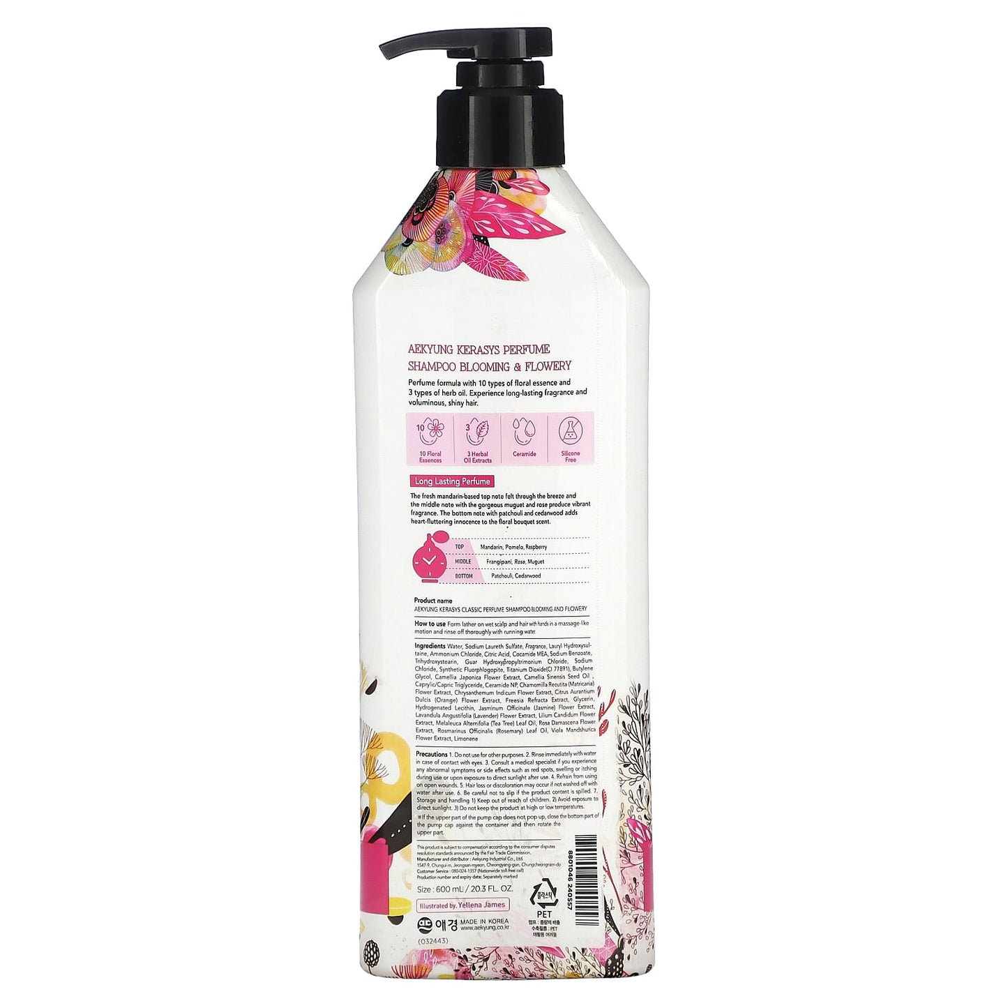 Kerasys, Blooming Flowery Perfume Shampoo, 20.3 fl oz (600 ml) - Image 2