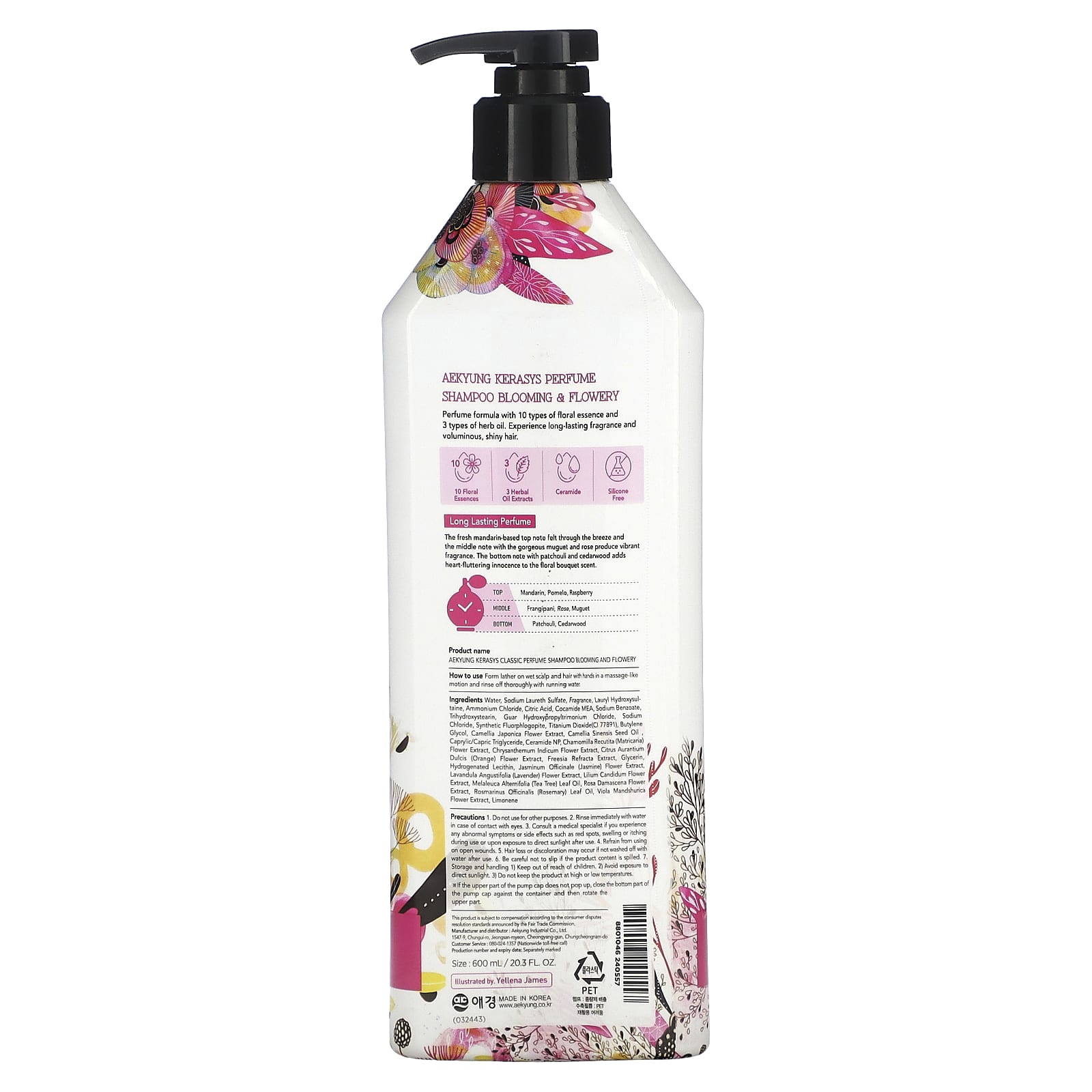 Kerasys, Blooming Flowery Perfume Shampoo, 20.3 fl oz (600 ml) - Image 2