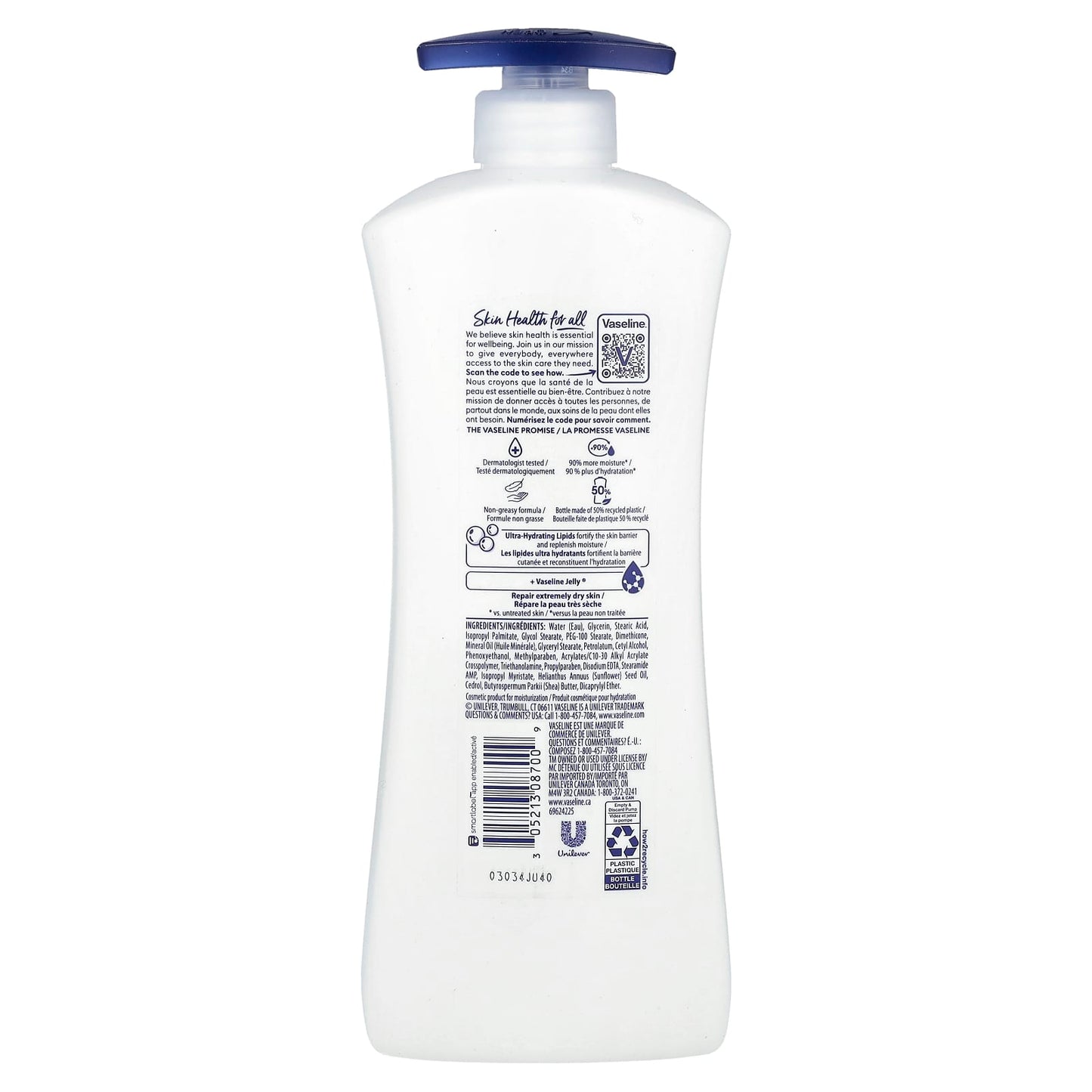 Vaseline, Intensive Care™, Advanced Repair Lotion, Unscented , 20.3 fl oz (600 ml) - Image 2