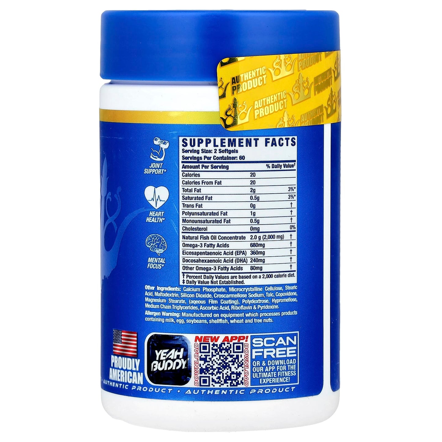 Ronnie Coleman, Vital Edition, Omega-3 XS®, 120 Softgels - Image 2