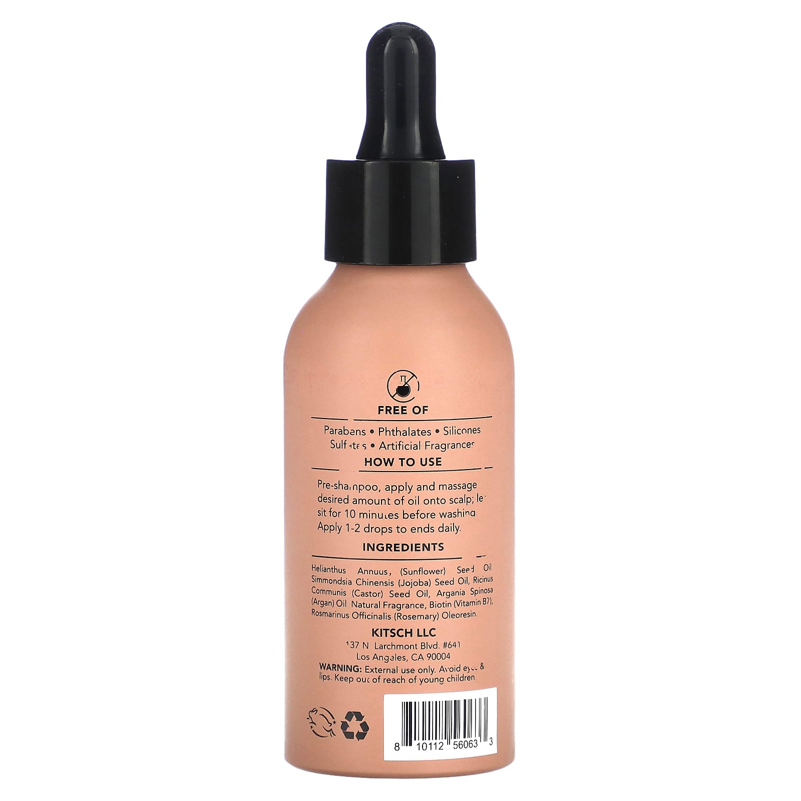 Kitsch, Pre-Wash Scalp Oil, Rosemary & Biotin, 2 oz (60 ml) - Image 2