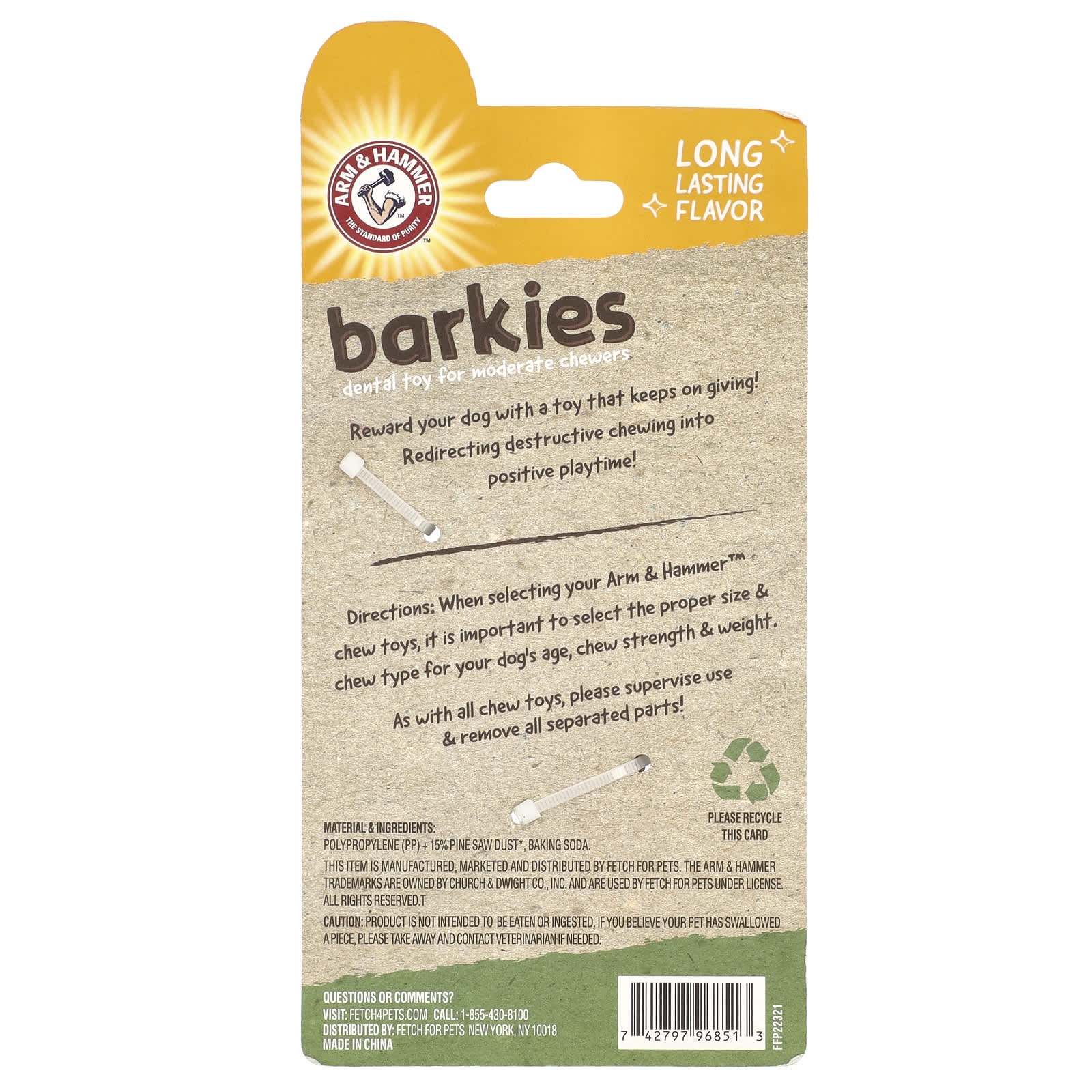 Arm & Hammer Barkies Dental Toy for Moderate Chewers - Image 2
