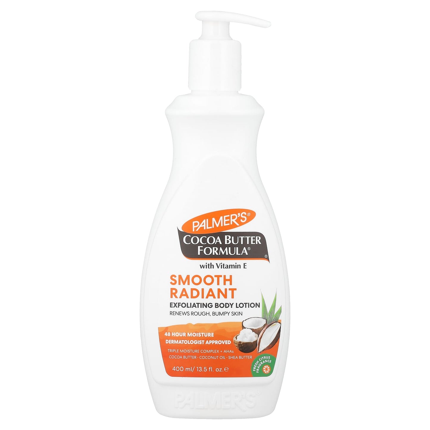 Palmer's, Cocoa Butter Formula® with Vitamin E, Exfoliating Body Lotion, Fresh Citrus, 13.5 fl oz (400 ml) - Image 1
