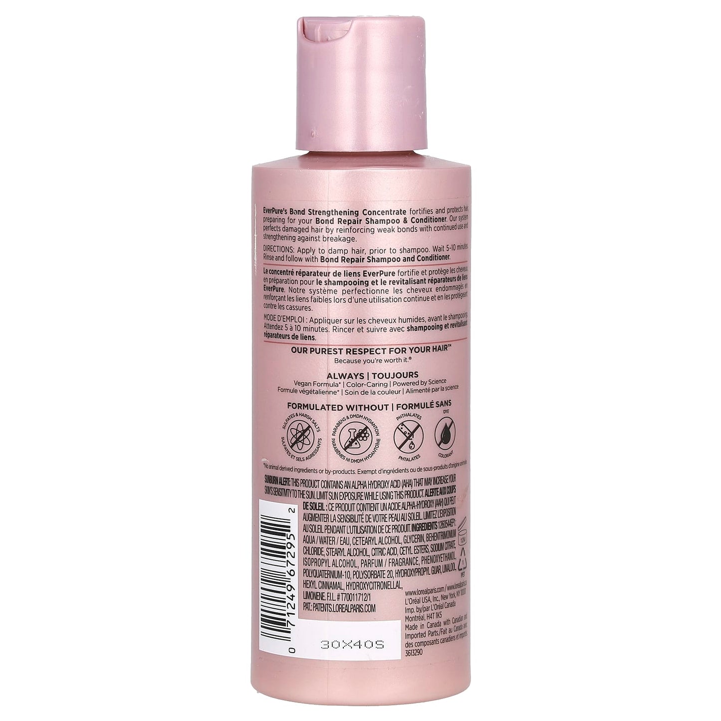 L'Oréal, Ever Pure, Pre-Shampoo, Bond Strengthening Concentrate, 5.1 fl oz (150 ml) - Image 2