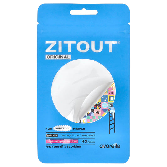 Zitout Original Acne Patches by Avarelle - Tea Tree, Cica, Calendula Oil, Hydrocolloid - Image 1