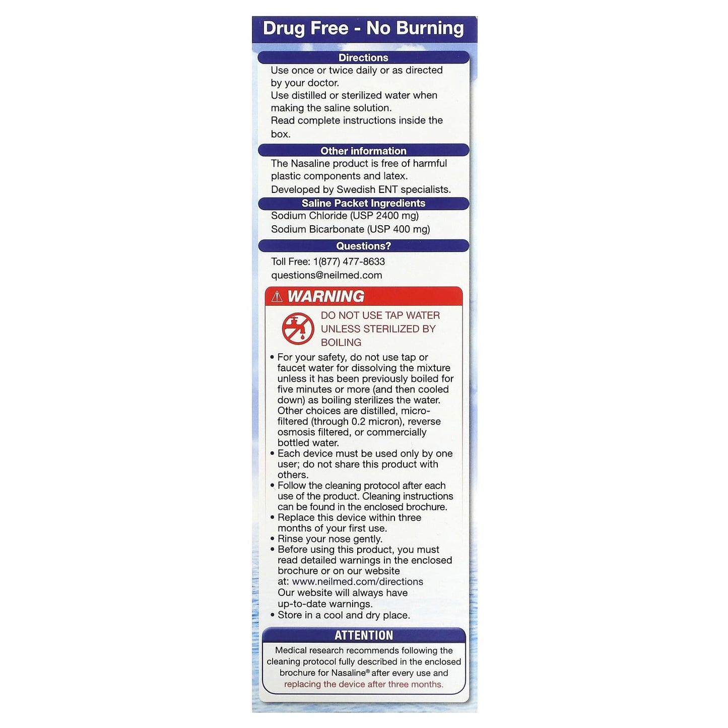 Squip, Nasaline, Nasal Rinsing System , 54 Piece Kit - Image 2