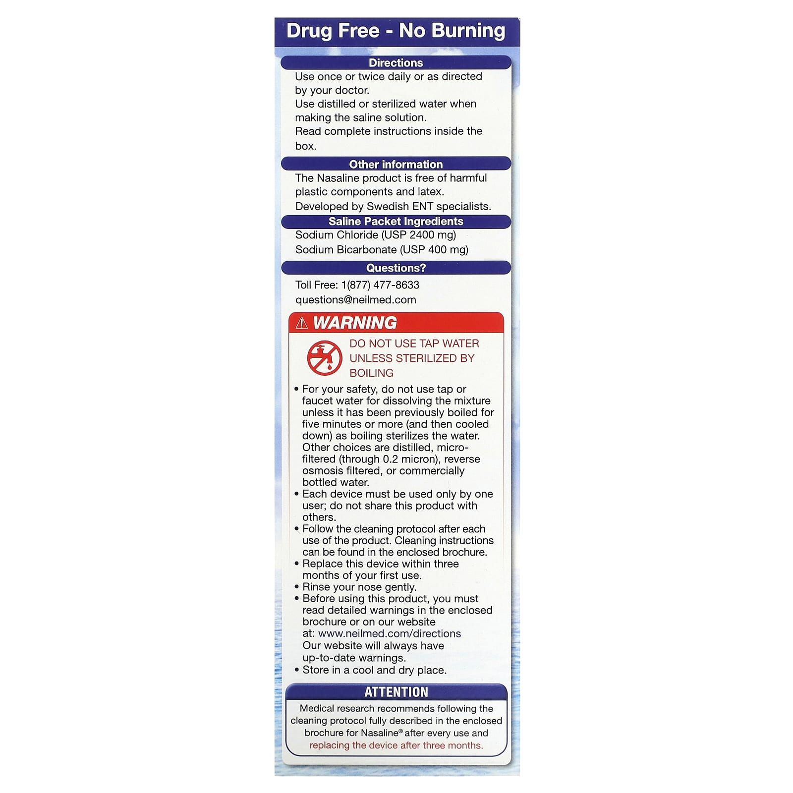 Squip, Nasaline, Nasal Rinsing System , 54 Piece Kit - Image 2