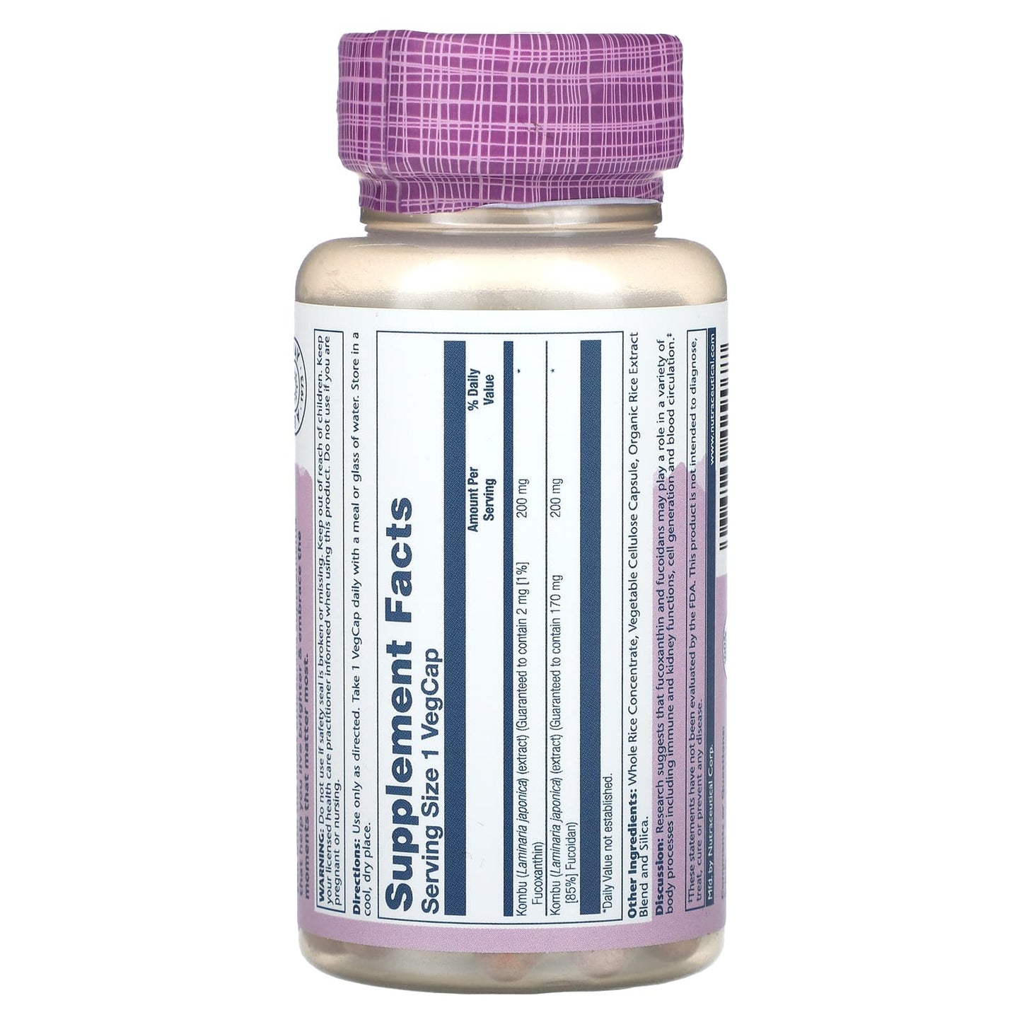 Solaray, Vital Extracts, Kombu, 30 VegCaps - Image 2