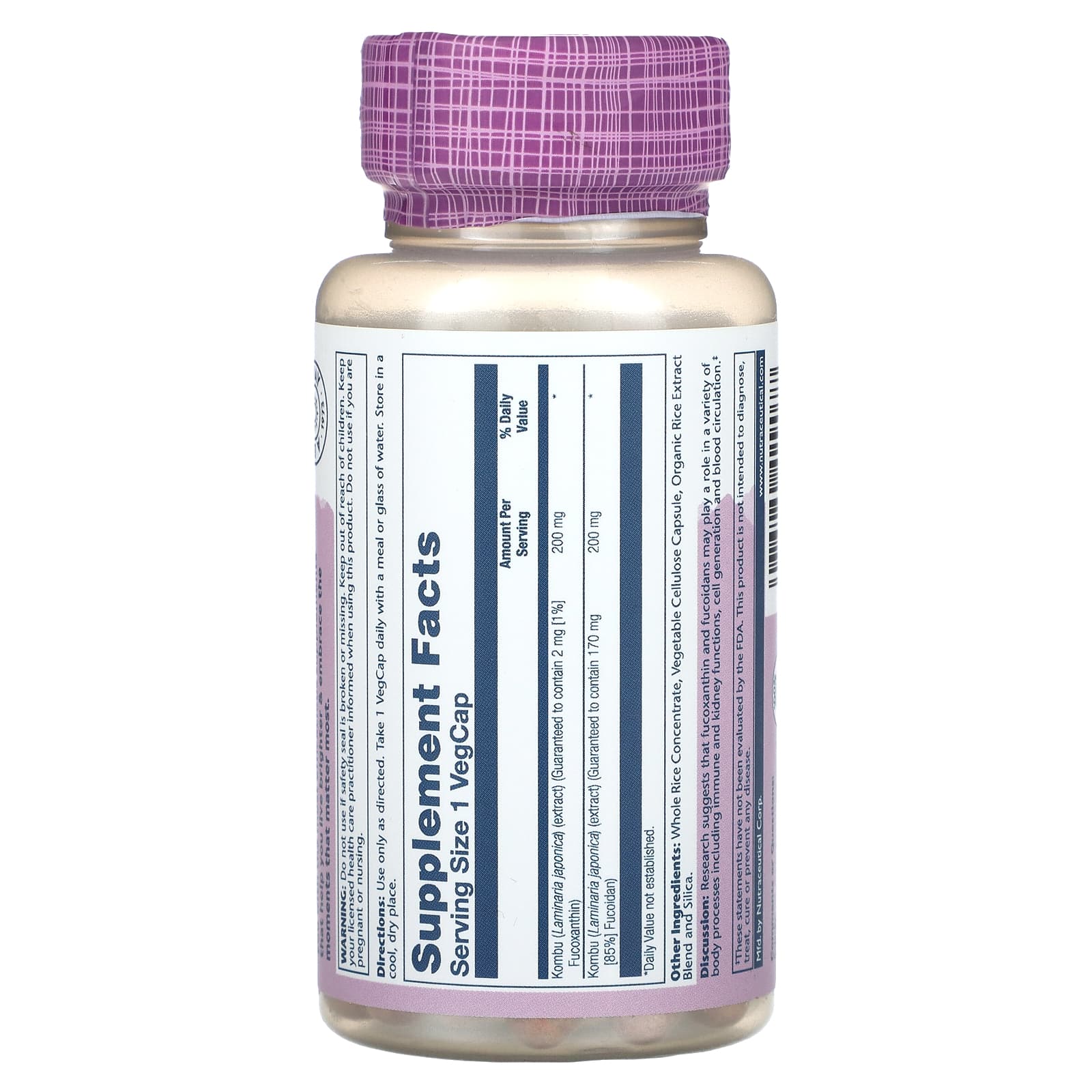 Solaray, Vital Extracts, Kombu, 30 VegCaps - Image 2