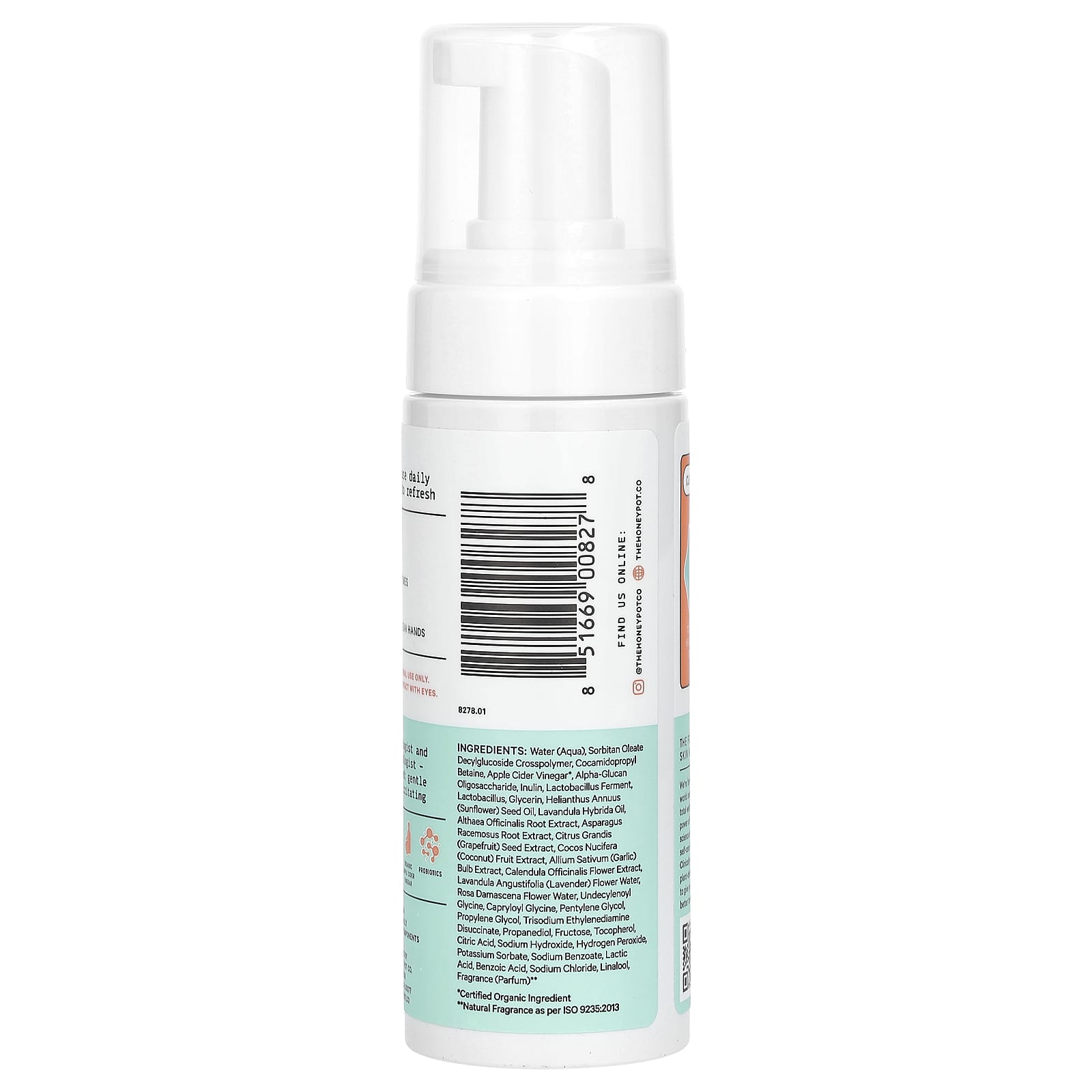 The Honey Pot Company, Probiotic Foaming Wash, 5.51 fl oz (163 ml) - Image 2