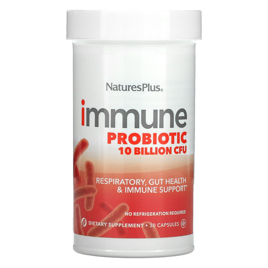 NaturesPlus, Immune Probiotic, 10 Billion CFU, 30 Capsules - Image 1