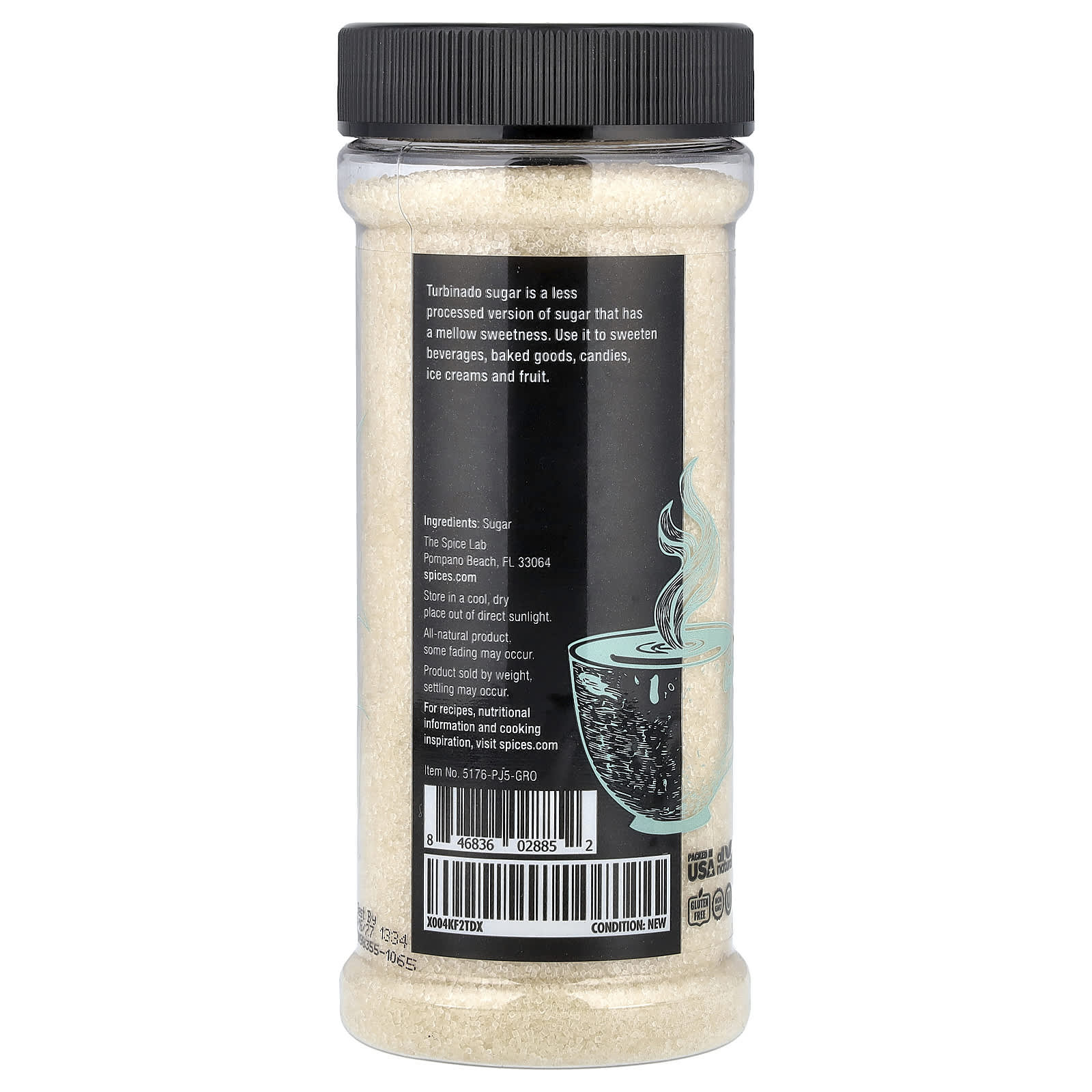 The Spice Lab, Turbinado Sugar, 12.3 oz (348 g) - Image 2