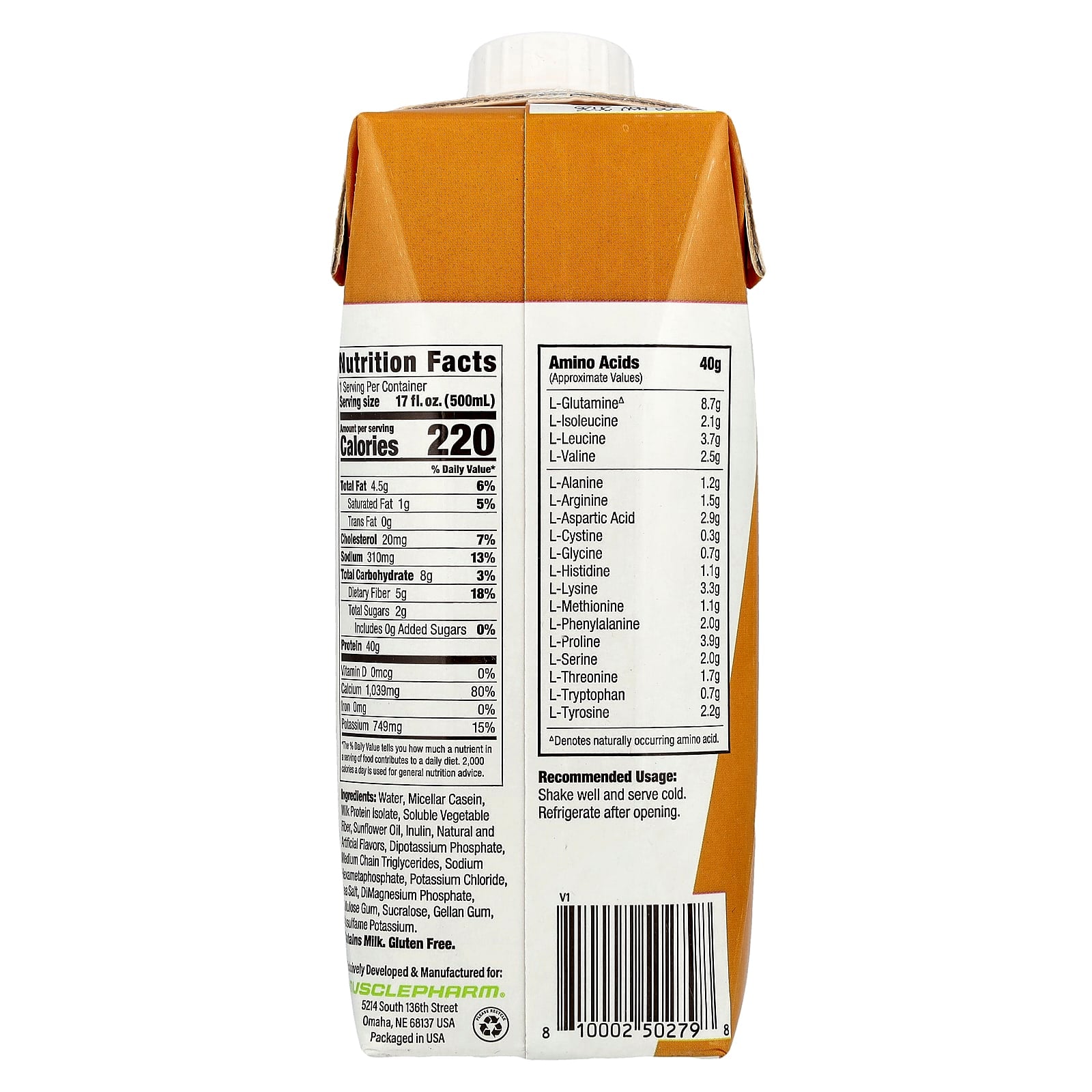MusclePharm, Combat Ready™ Protein Shake, Salted Caramel, 17 fl oz (500 ml) - Image 2