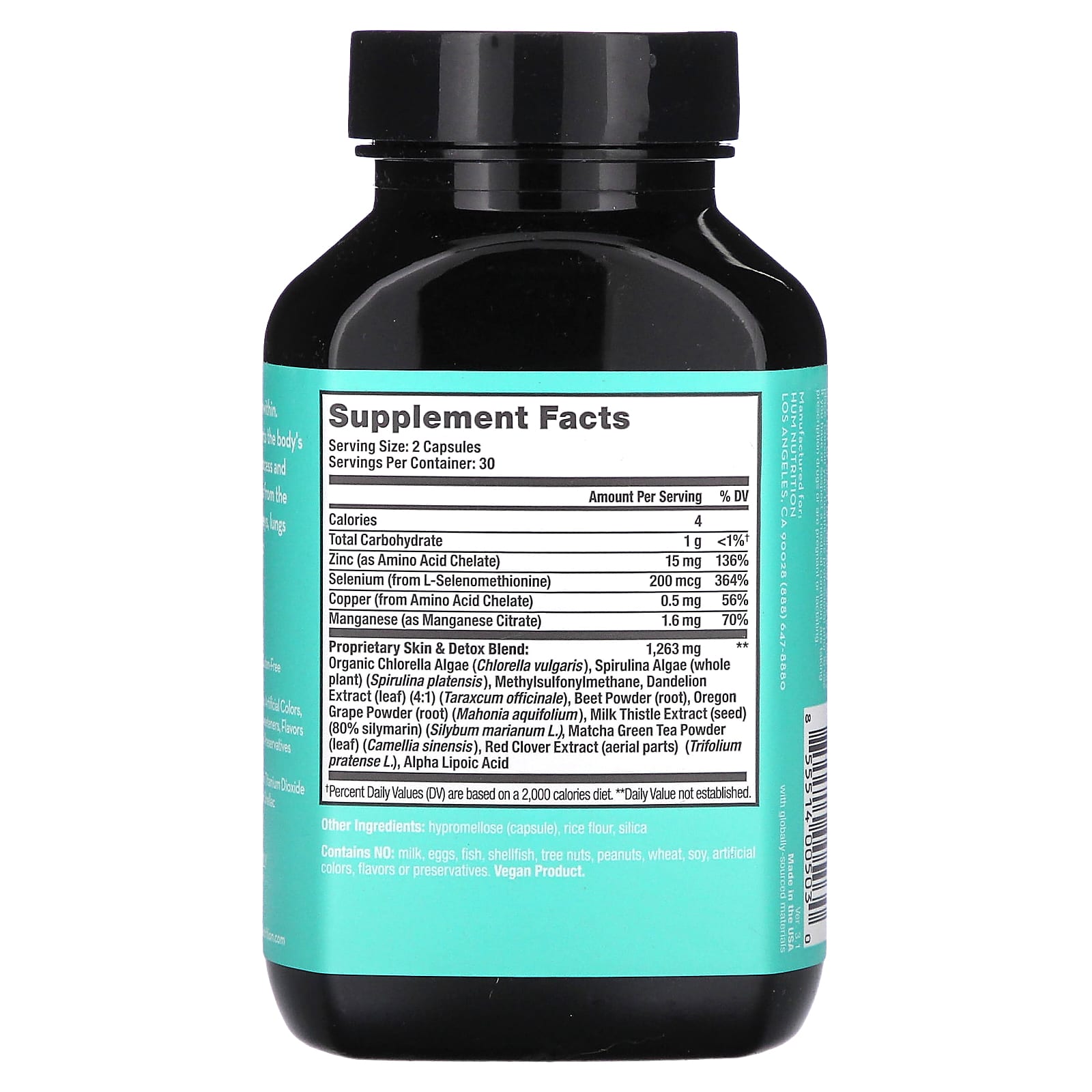 Detox Your Body & Skin with HUM Nutrition Daily Cleanse, 60 Vegan Capsules - Image 2