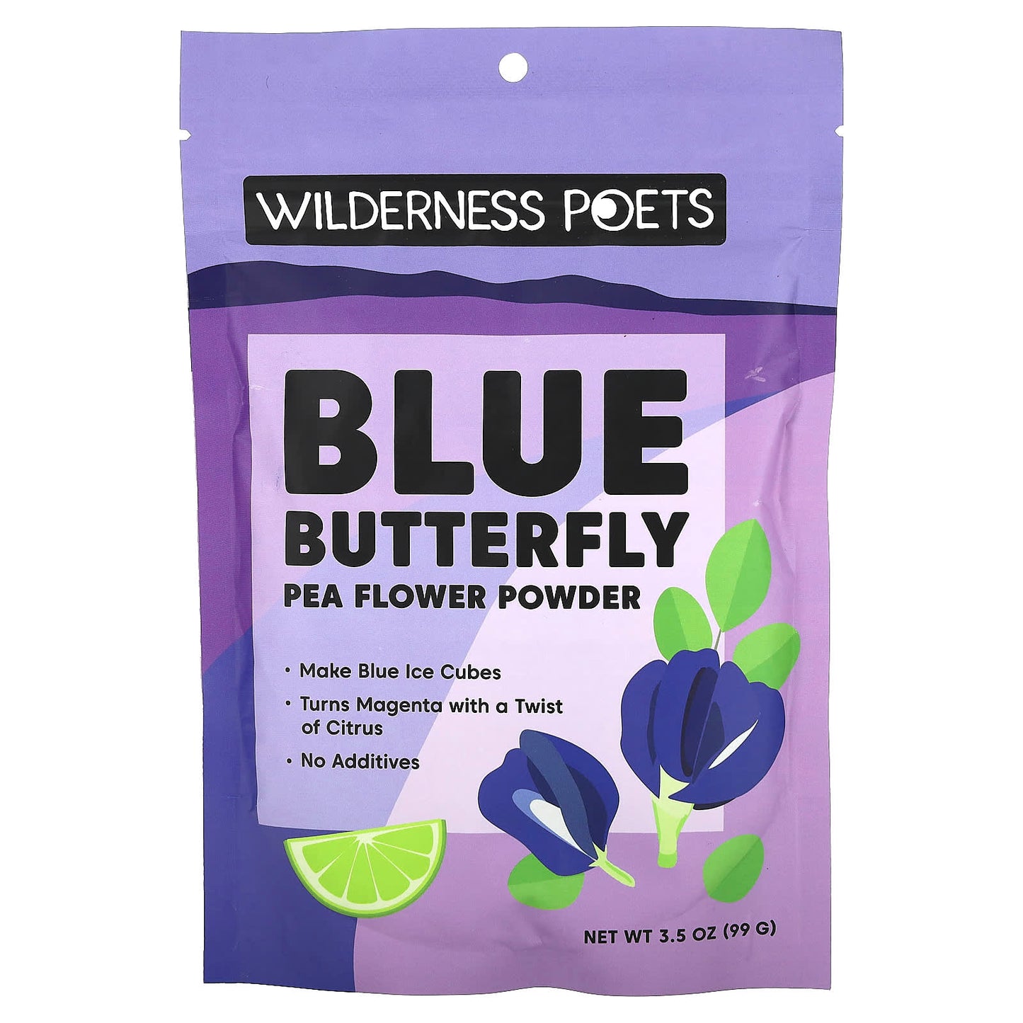 Wilderness Poets, Blue Butterfly Pea Flower Powder, 3.5 oz (99 g) - Image 1