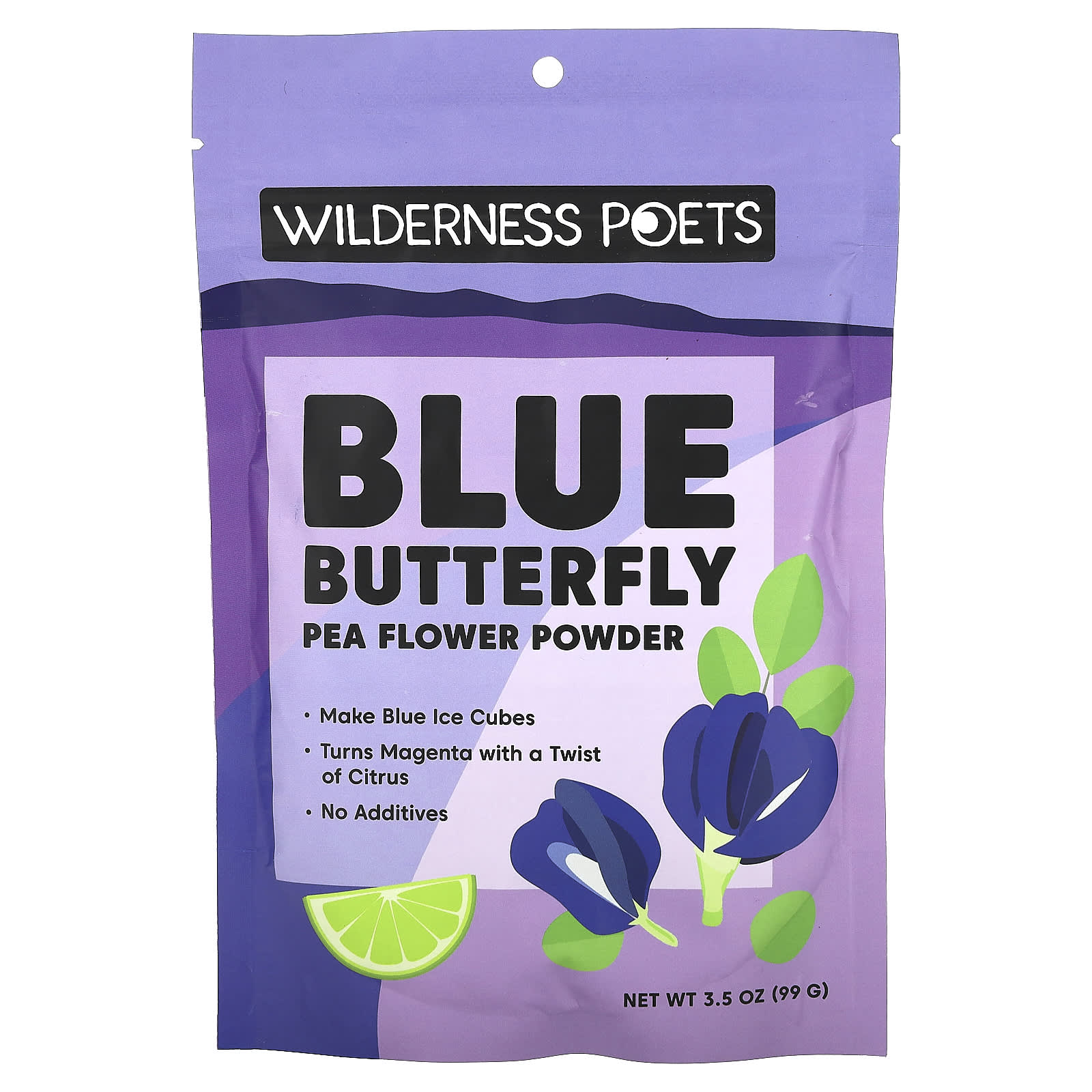Wilderness Poets, Blue Butterfly Pea Flower Powder, 3.5 oz (99 g) - Image 1