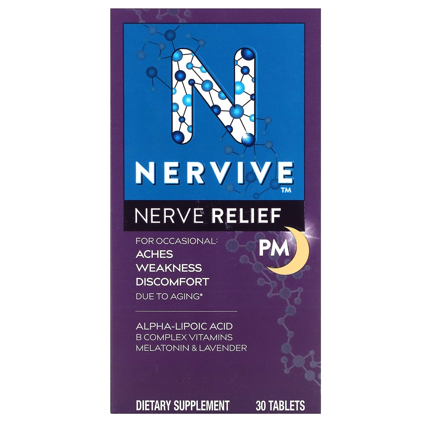 Nervive, Nerve Relief, PM, 30 Tablets - Image 1