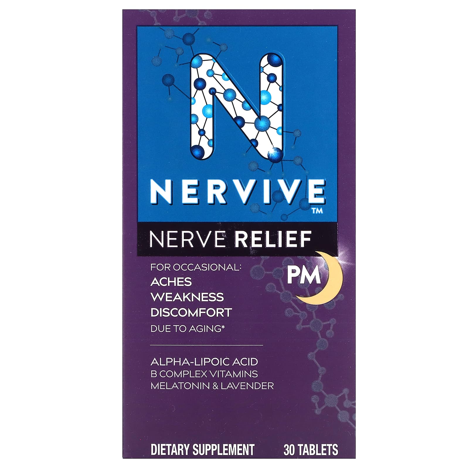 Nervive, Nerve Relief, PM, 30 Tablets - Image 1