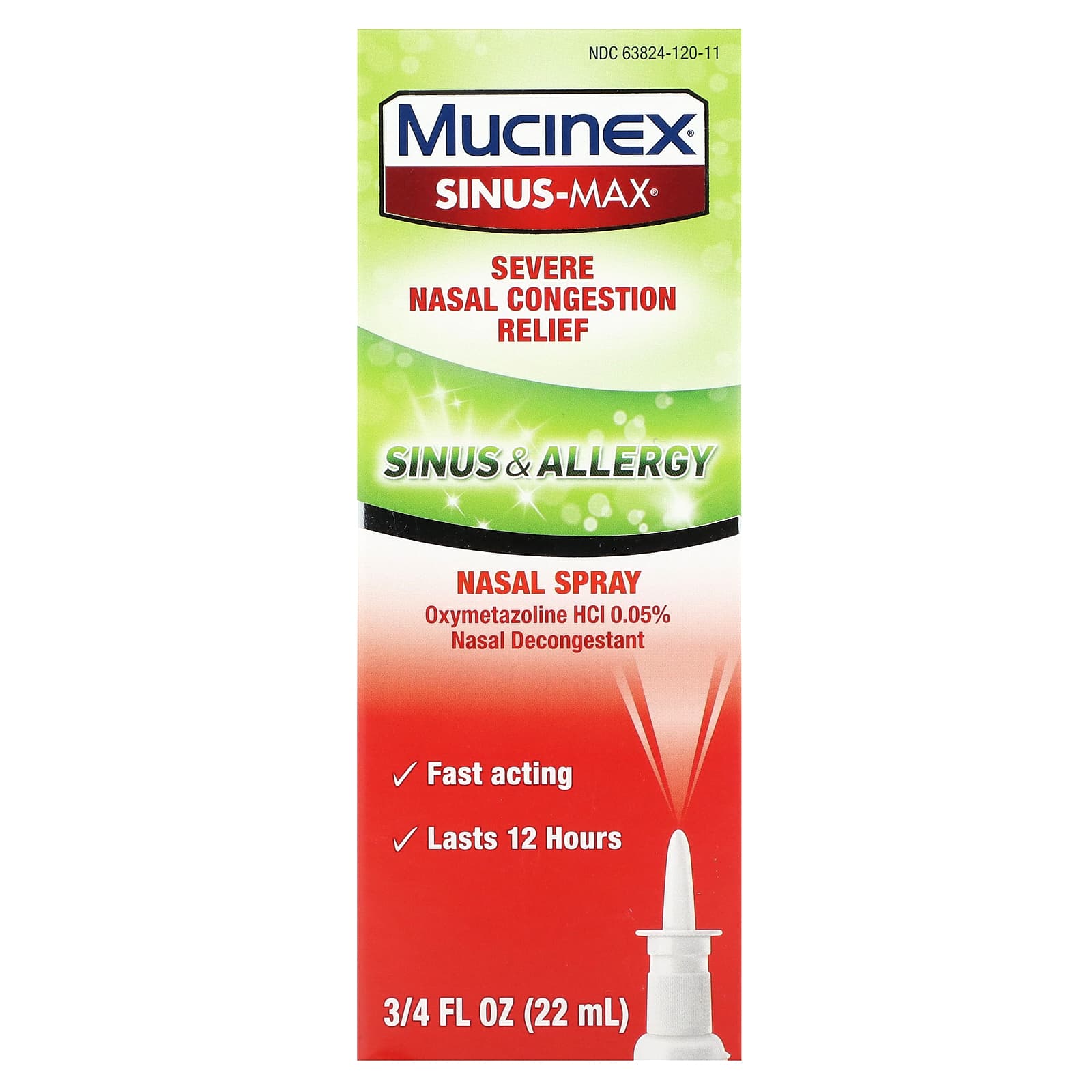 Mucinex, Sinus-Max, Severe Nasal Congestion Relief, 0.75 fl oz (22 ml) - Image 2