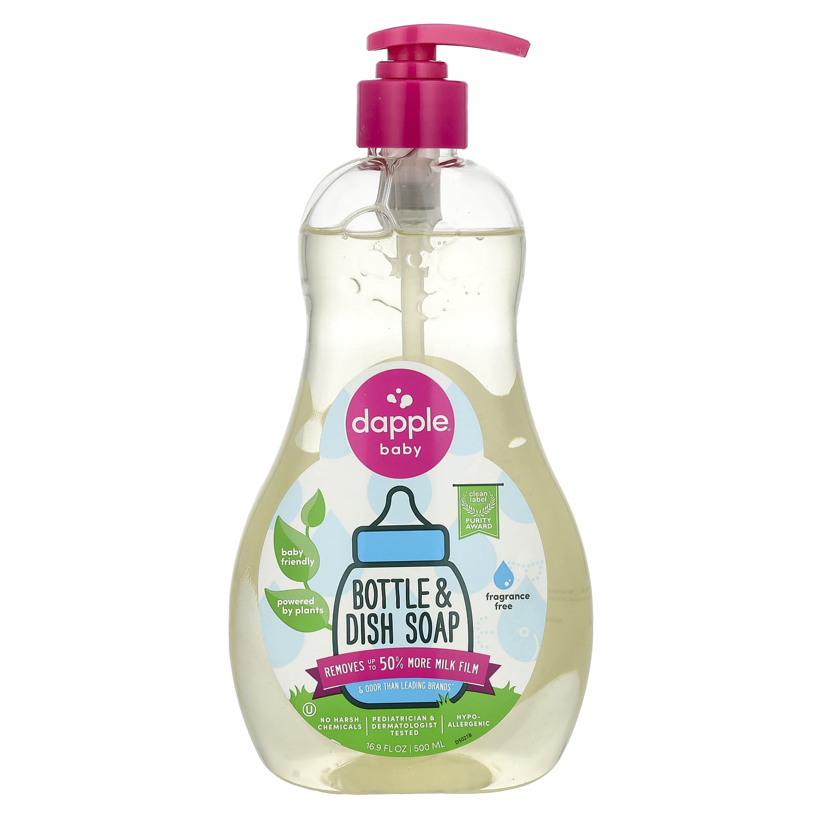 Dapple Baby Fragrance-Free Plant-Based Bottle & Dish Soap - Image 1