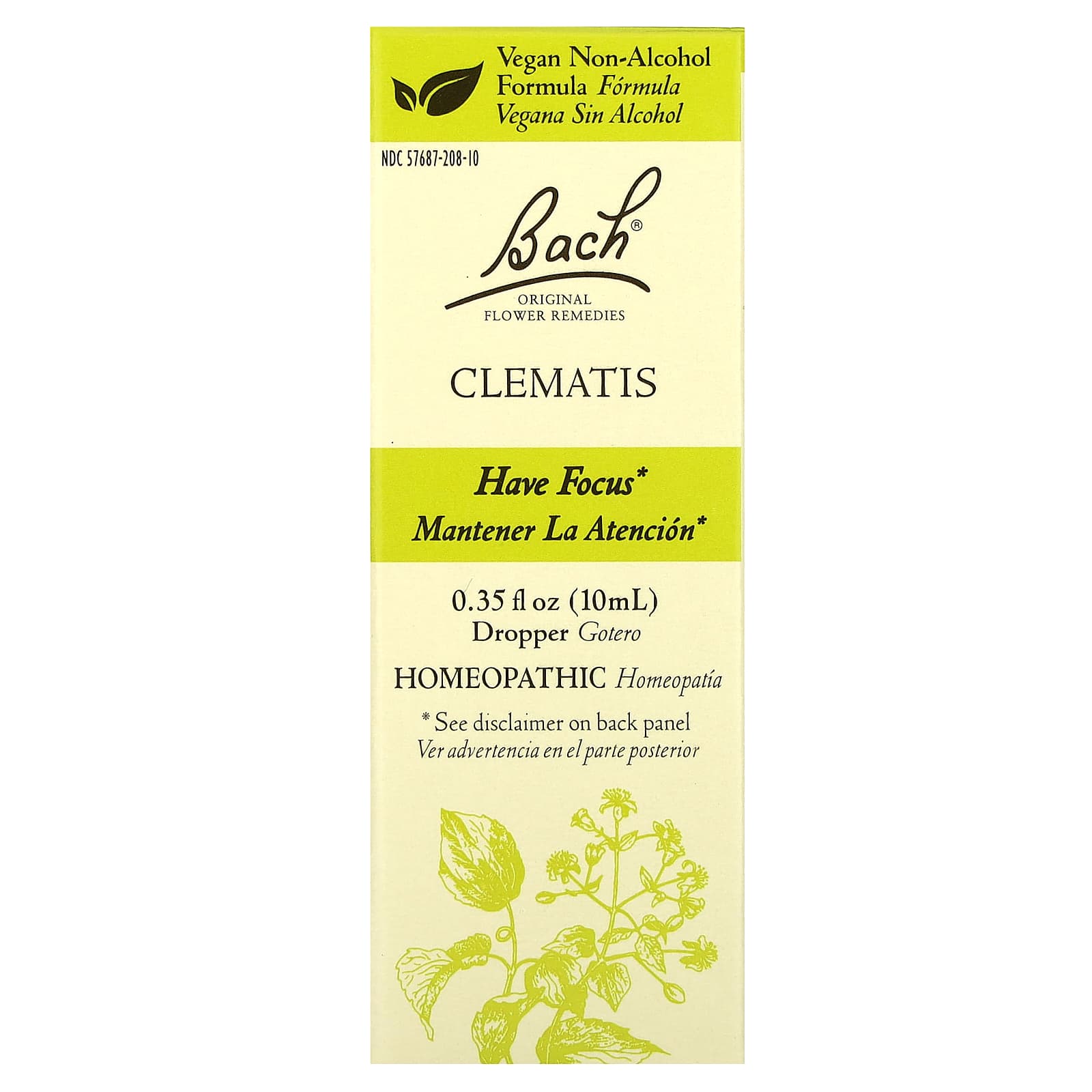 Bach Clematis Flower Remedy - Focus & Concentration Aid - Image 1