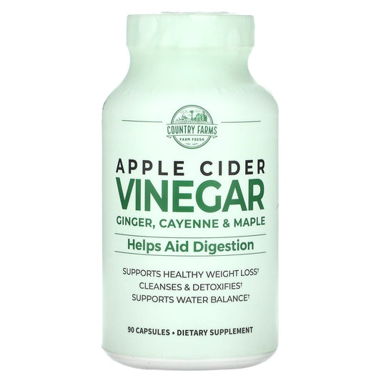 Country Farms Apple Cider Vinegar Capsules for Digestion, Weight Loss & Detox - Image 1