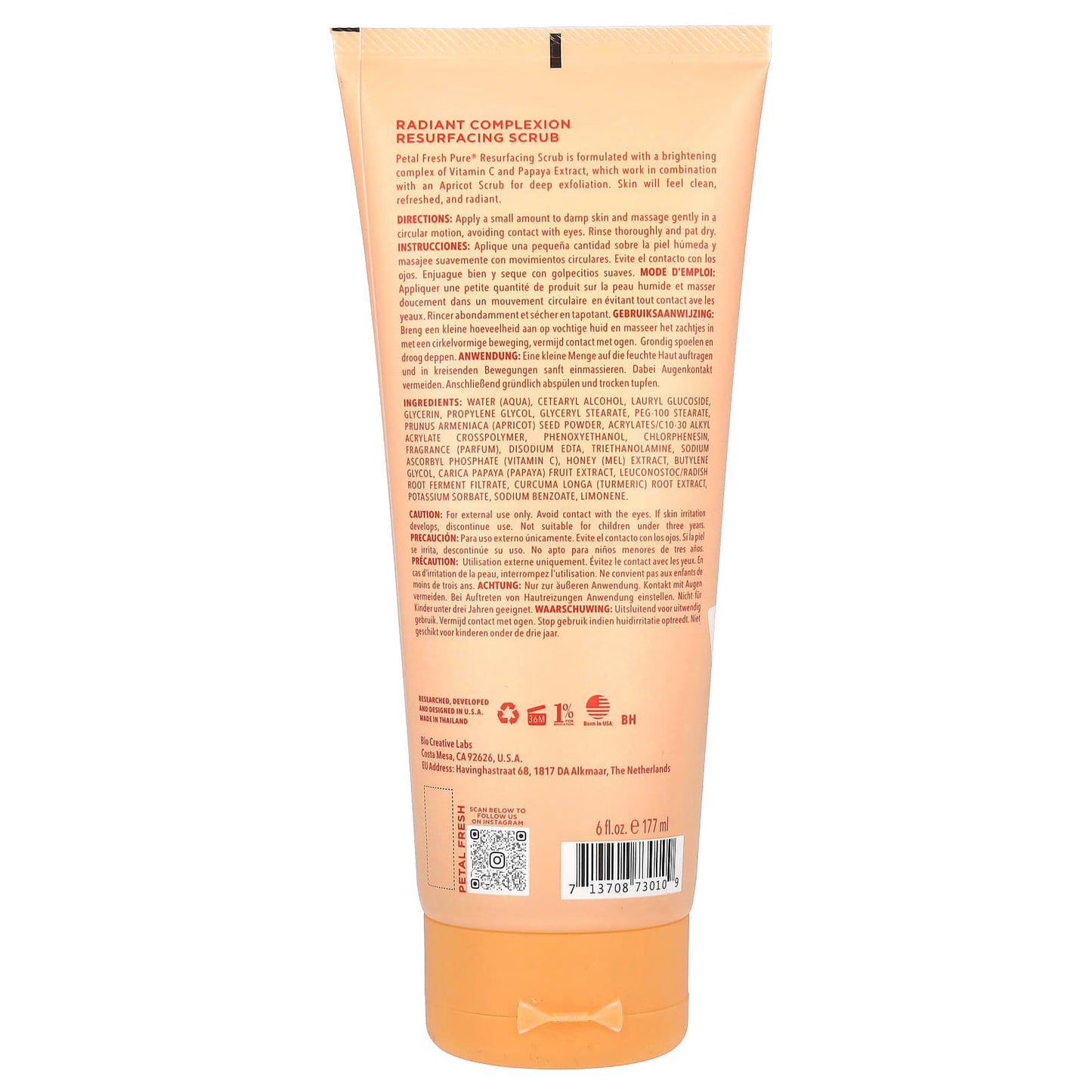 Petal Fresh, Pure, Radiant Complexion Resurfacing Scrub, Papaya, 6 fl oz (177 ml) - Image 2