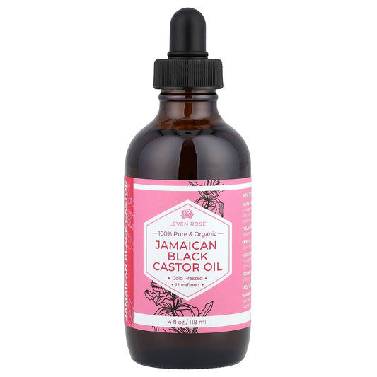 Leven Rose, 100% Pure & Organic Jamaican Black Castor Oil, 4 fl oz (118 ml) - Image 1