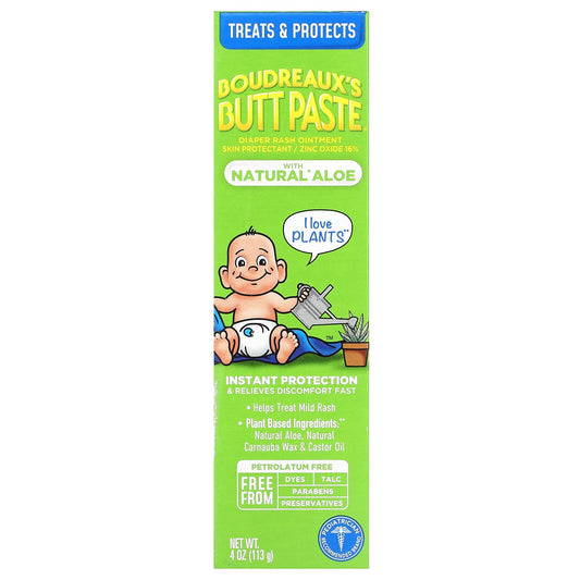 Natural Diaper Rash Relief with Boudreaux's Butt Paste, 4 oz - Image 1