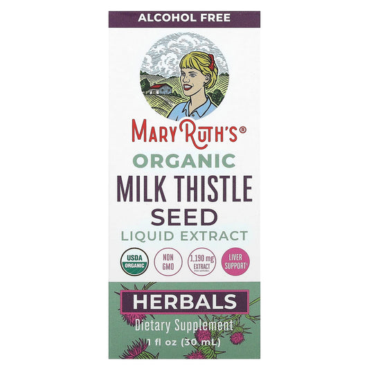 MaryRuth's, Organic Milk Thistle Seed Liquid Extract, Alcohol Free, 1,190 mg, 1 fl oz (30 ml) - Image 1
