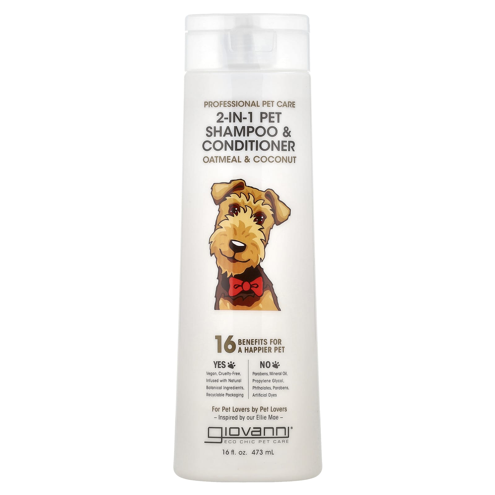 Giovanni 2-In-1 Pet Shampoo & Conditioner for Dogs - Oatmeal & Coconut - Image 1