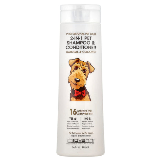 Giovanni 2-In-1 Pet Shampoo & Conditioner for Dogs - Oatmeal & Coconut - Image 1
