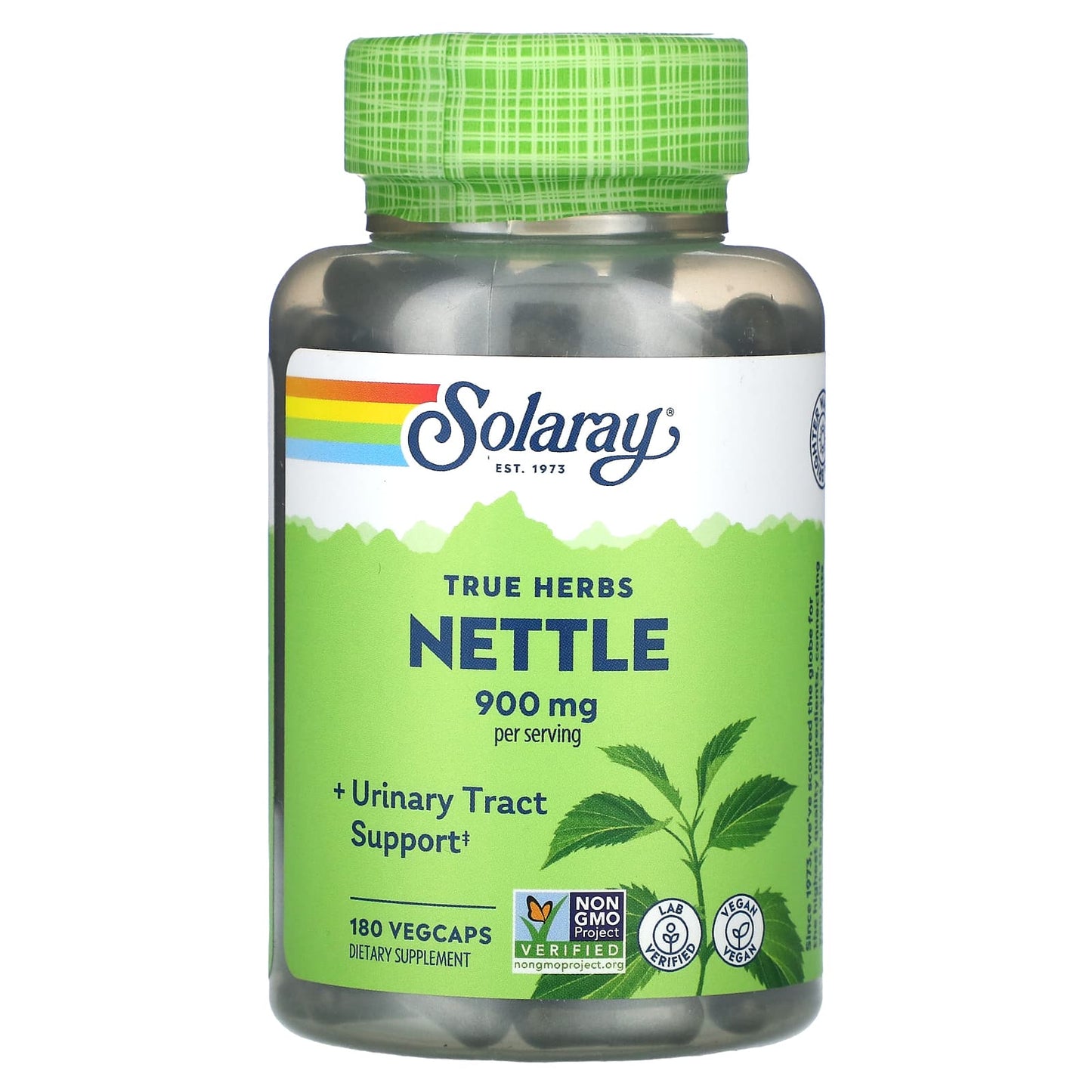 Solaray, True Herbs, Nettle, 180 VegCaps (450 mg per Capsule) - Image 1