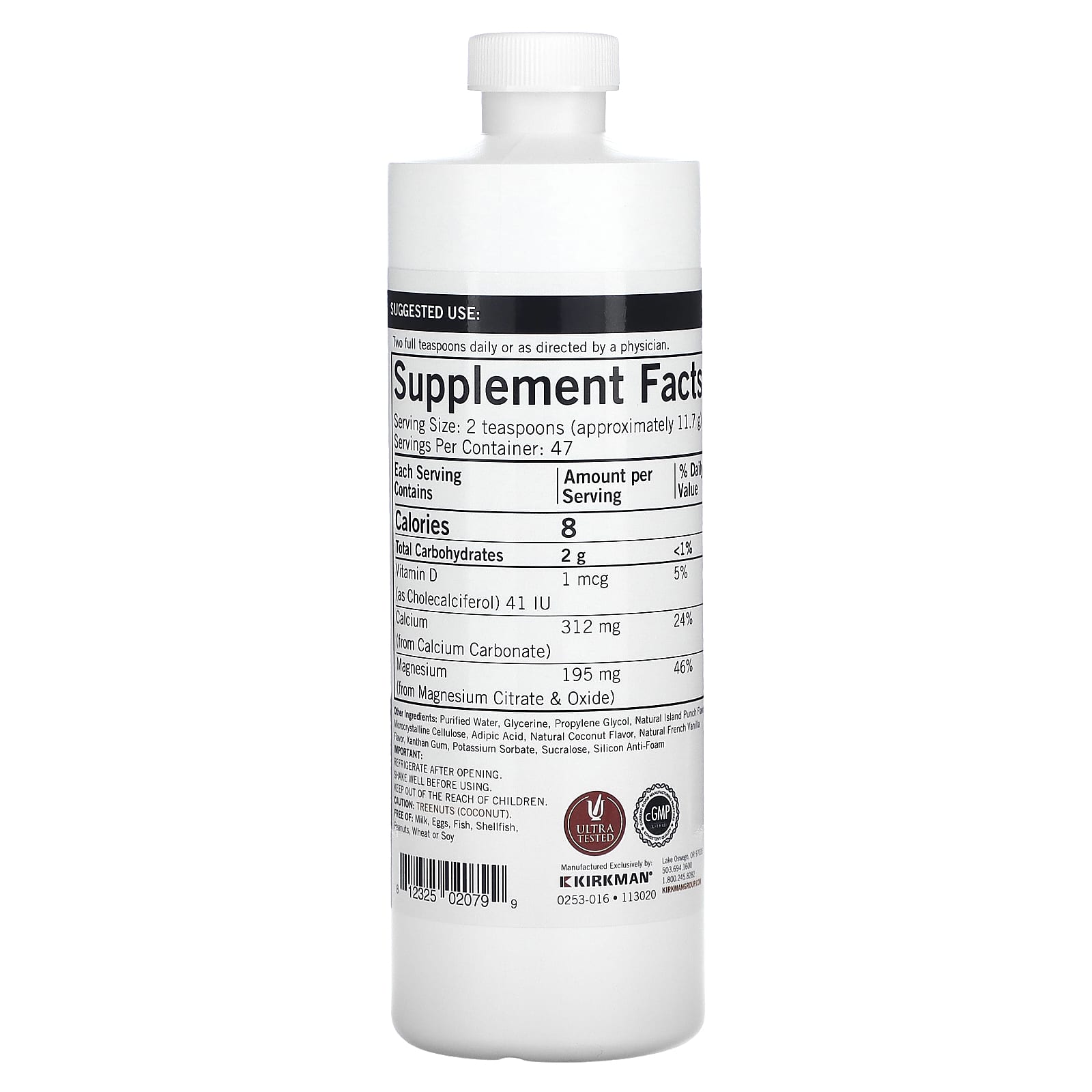 Kirkman Labs, Calcium Magnesium Liquid, 16 fl oz (473 ml) - Image 2