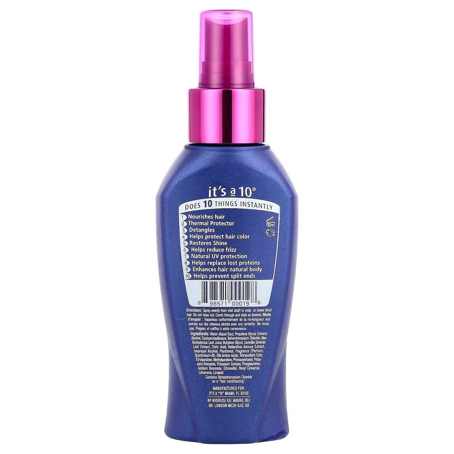 It's a 10 Miracle Leave-In Product, Thermal Hair Protector, 4 fl oz (120 ml) - Image 2