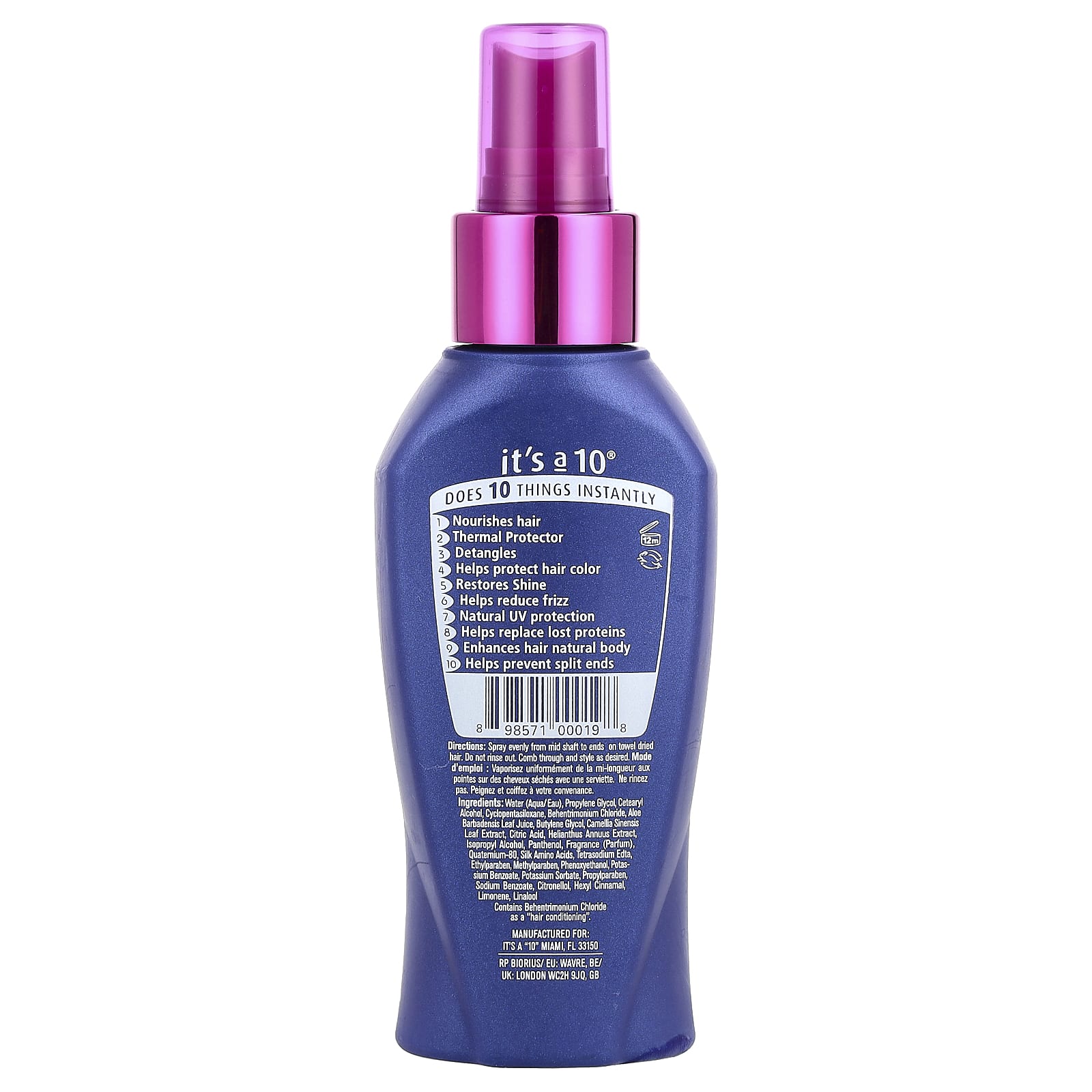 It's a 10 Miracle Leave-In Product, Thermal Hair Protector, 4 fl oz (120 ml) - Image 2