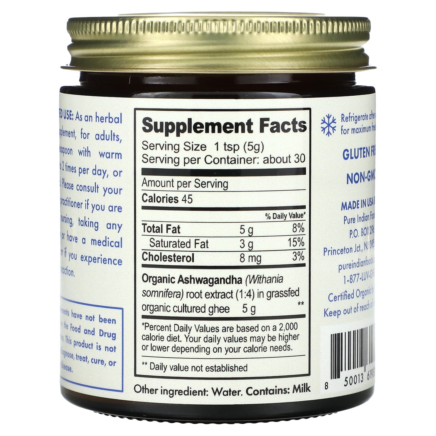 Pure Indian Foods, Ashwagandha Ghee, 5.3 oz (150 g) - Image 2