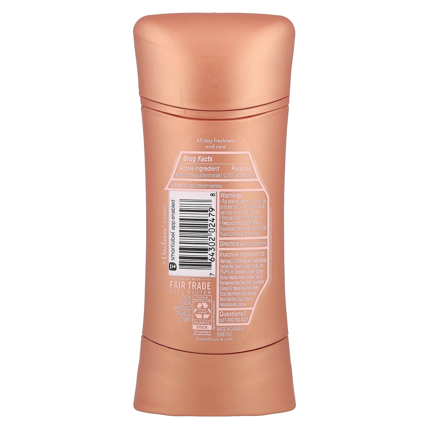 SheaMoisture, Antiperspirant Deodorant, Fresh, Coconut & Hibiscus , 2.6 oz (74 g) - Image 2