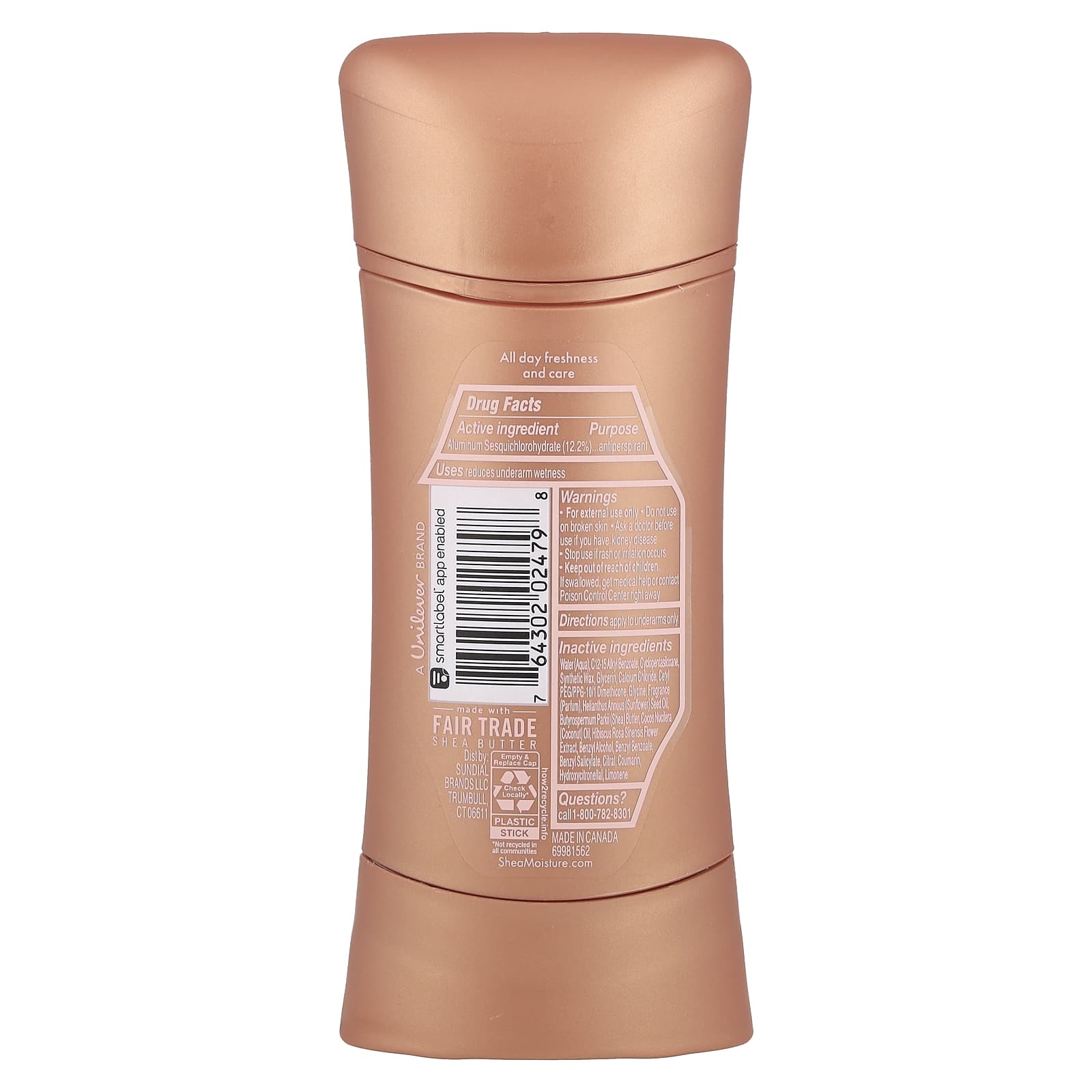 SheaMoisture, Antiperspirant Deodorant, Fresh, Coconut & Hibiscus , 2.6 oz (74 g) - Image 2