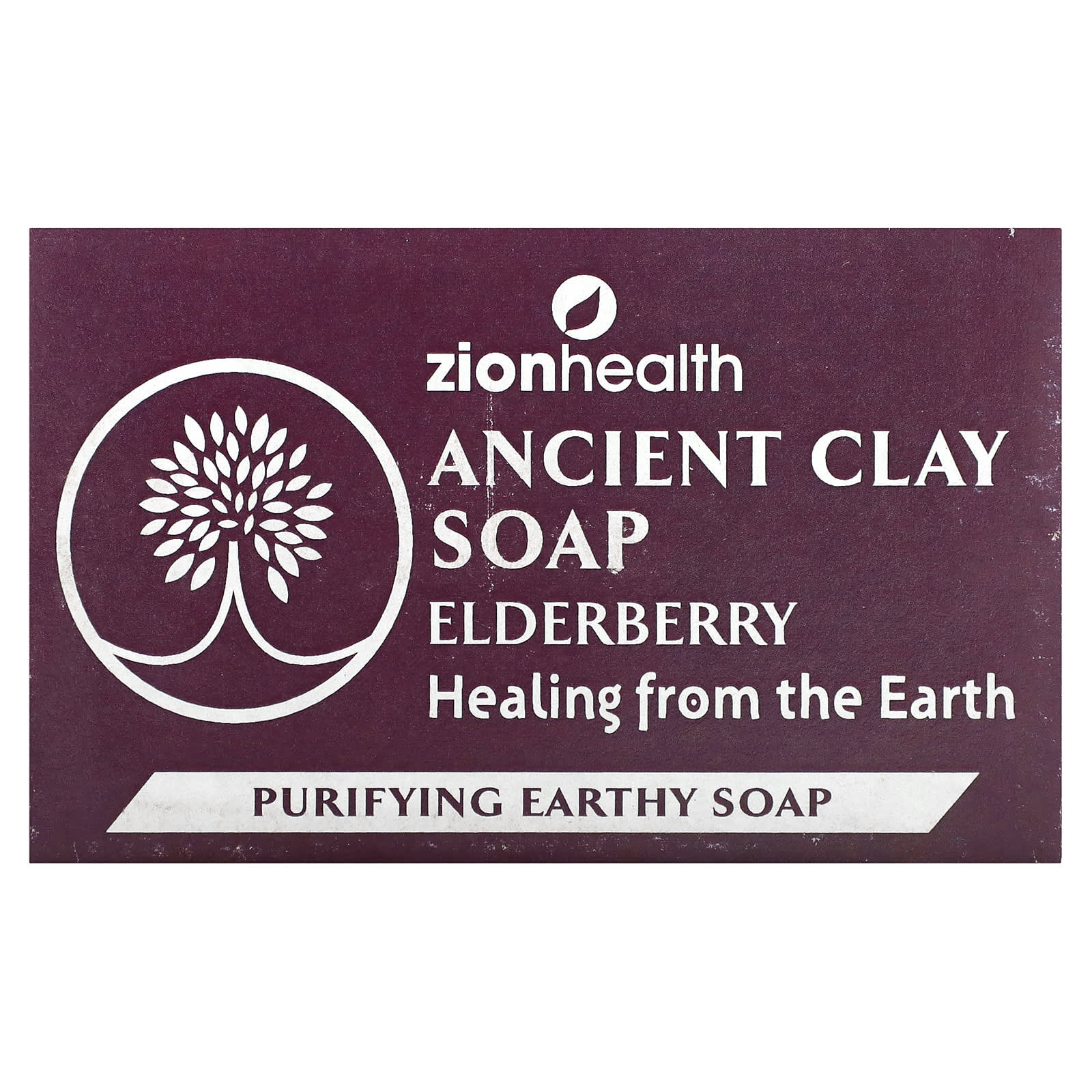 Zion Health, Ancient Clay Bar Soap, Elderberry, 6 oz (170 g) - Image 1