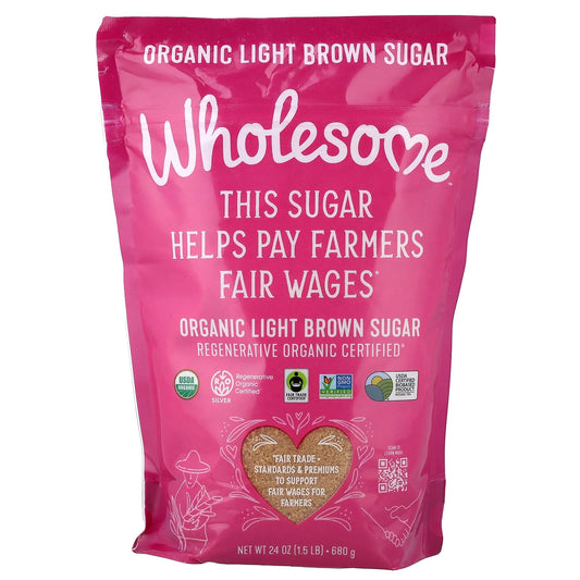 Wholesome Sweeteners, Organic Light Brown Sugar, 24 oz (680 g) - Image 1