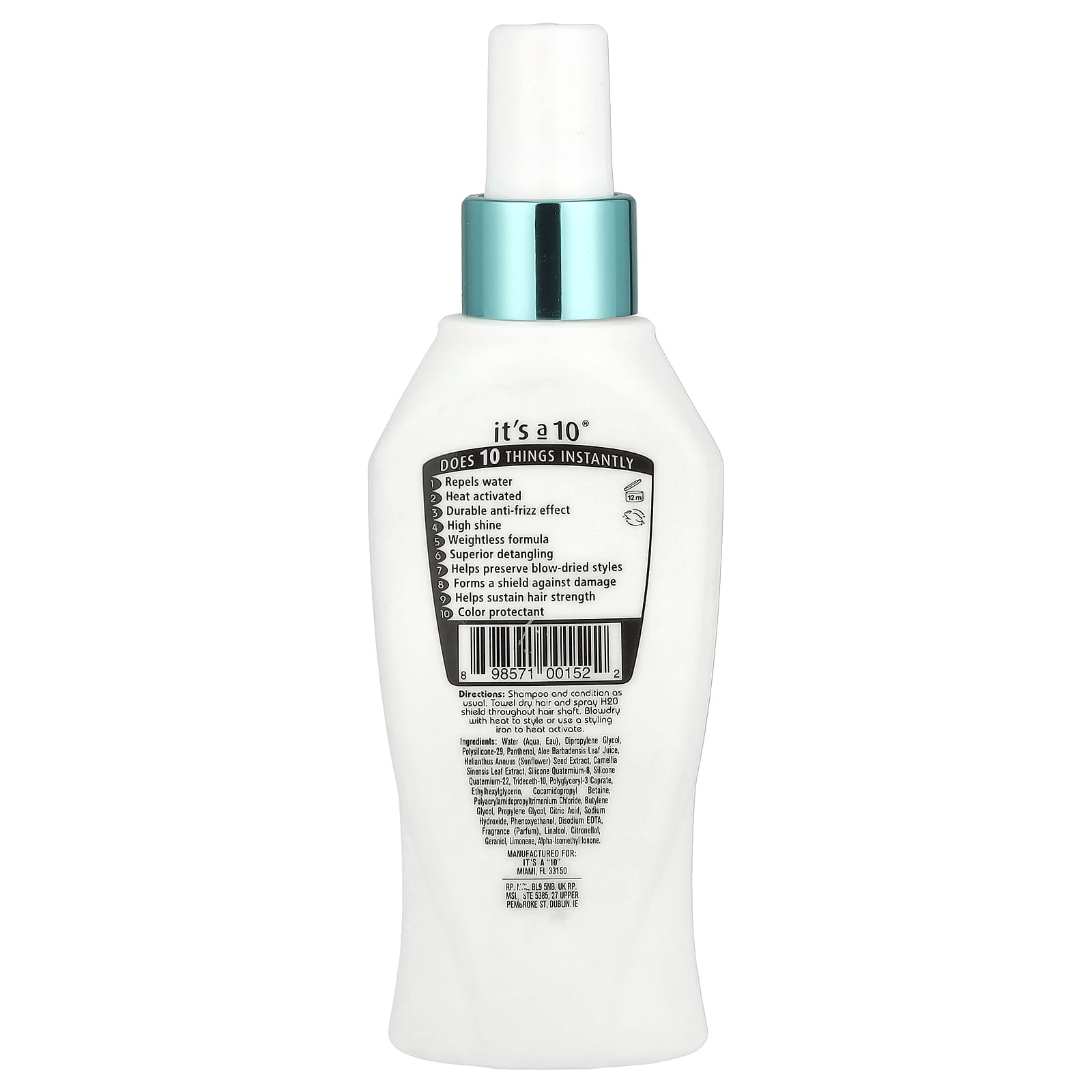 It's a 10 H2O Shield Blow Dry Miracle, Cruelty-Free & Anti-Frizz - Image 2