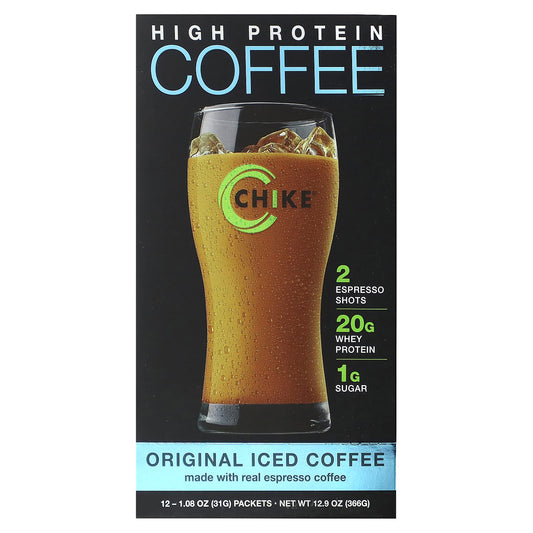 High Protein Iced Coffee by Chike Nutrition - 12 Packets - Image 1