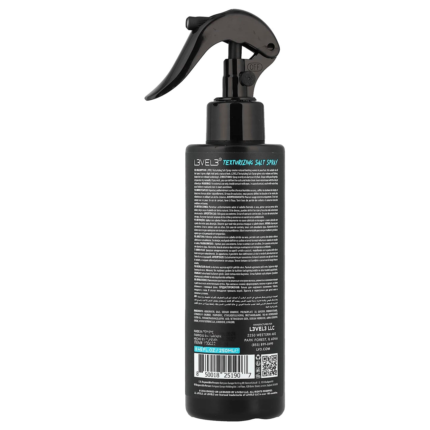 Level 3, Texturizing Salt Spray, 8.45 fl oz (250 ml) - Image 2