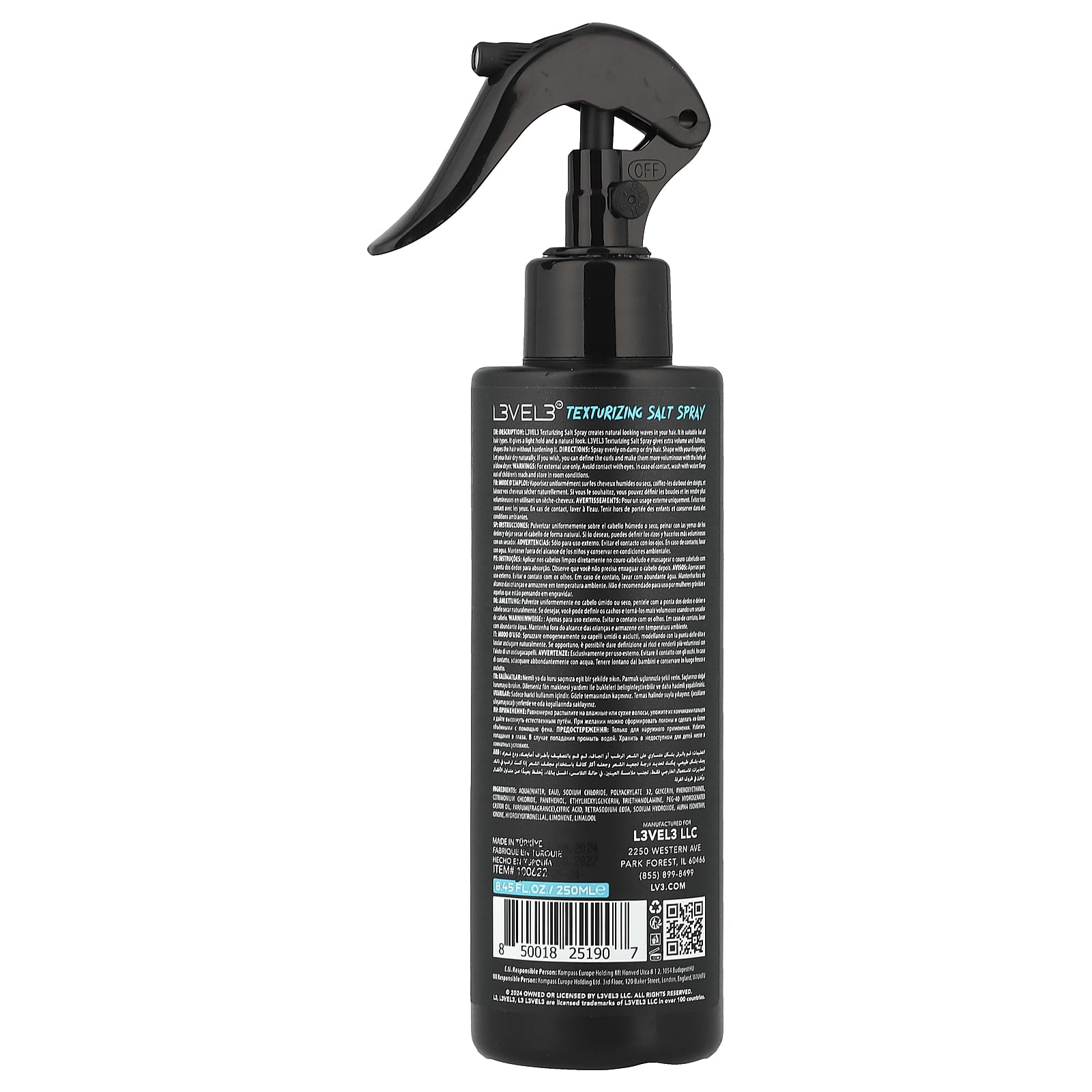 Level 3, Texturizing Salt Spray, 8.45 fl oz (250 ml) - Image 2