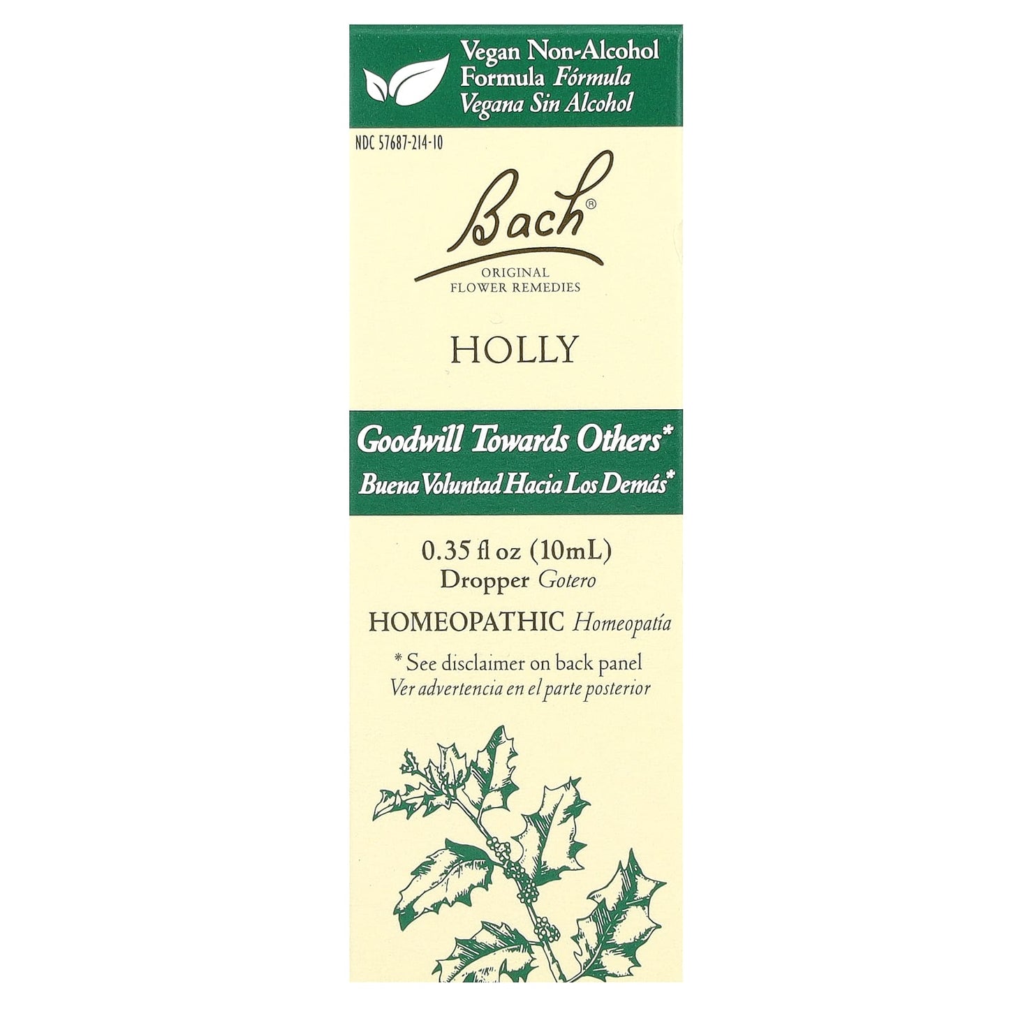Bach Original Flower Remedies - Holly for Jealousy and Self-Doubt Relief - Image 1