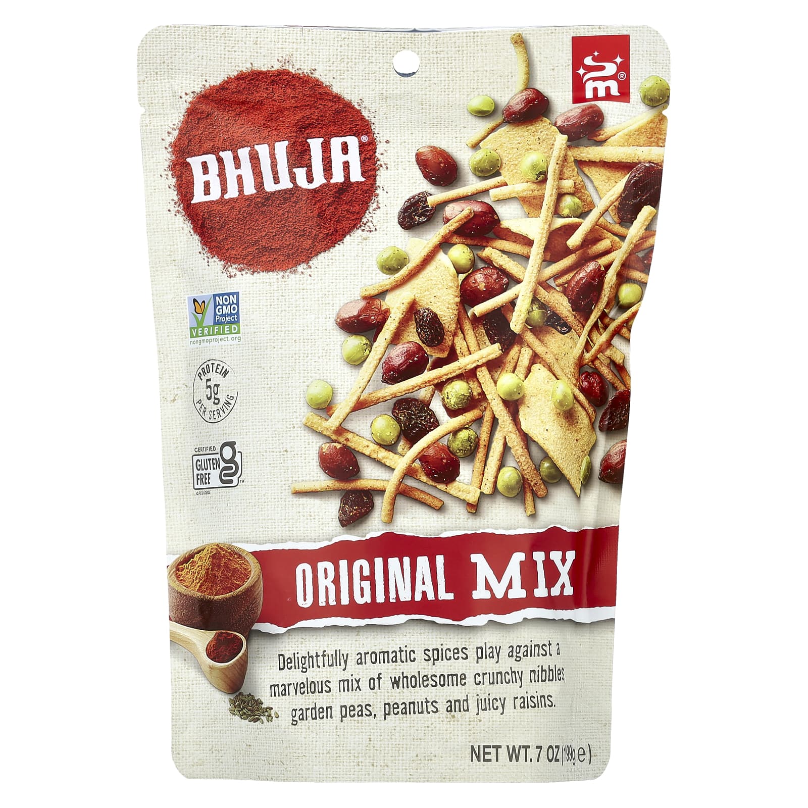 Bhuja Original Mix, Gluten-Free Savory Snack, 7 oz (199g) - Image 1