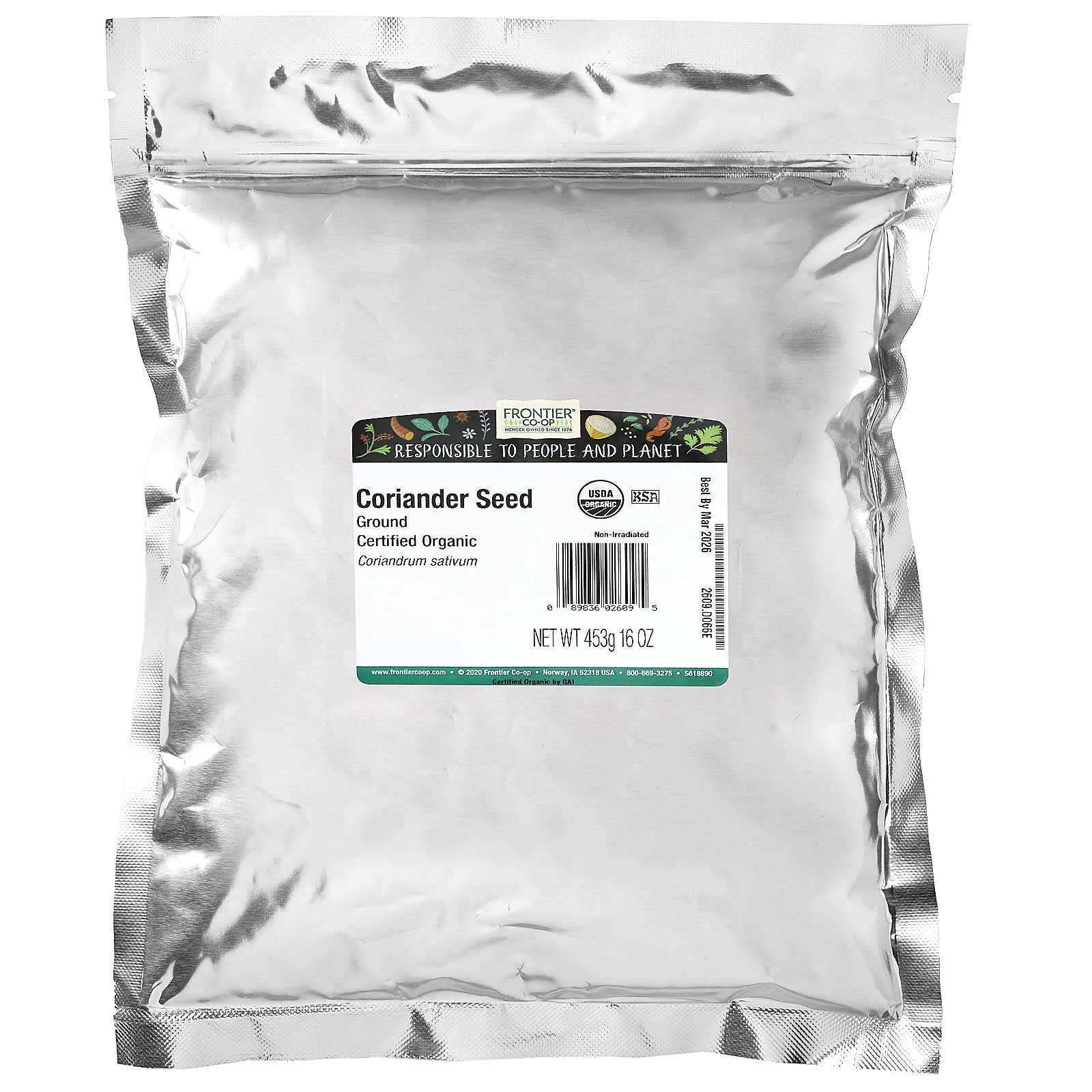 Frontier Co-op Organic Ground Coriander Seed, 16 oz (453g) - USDA Certified - Image 2