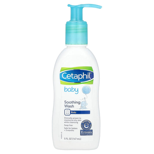 Cetaphil Fragrance-Free Baby Soothing Wash, 5 fl oz | Dry Skin Relief - Image 1